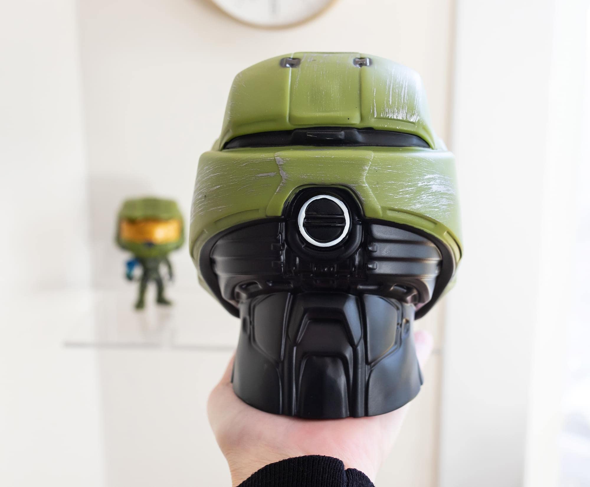 Ukonic HALO Master Chief Helmet Mood Light | 6" Green LED Table Lamp | Bedroom & Desk Decor