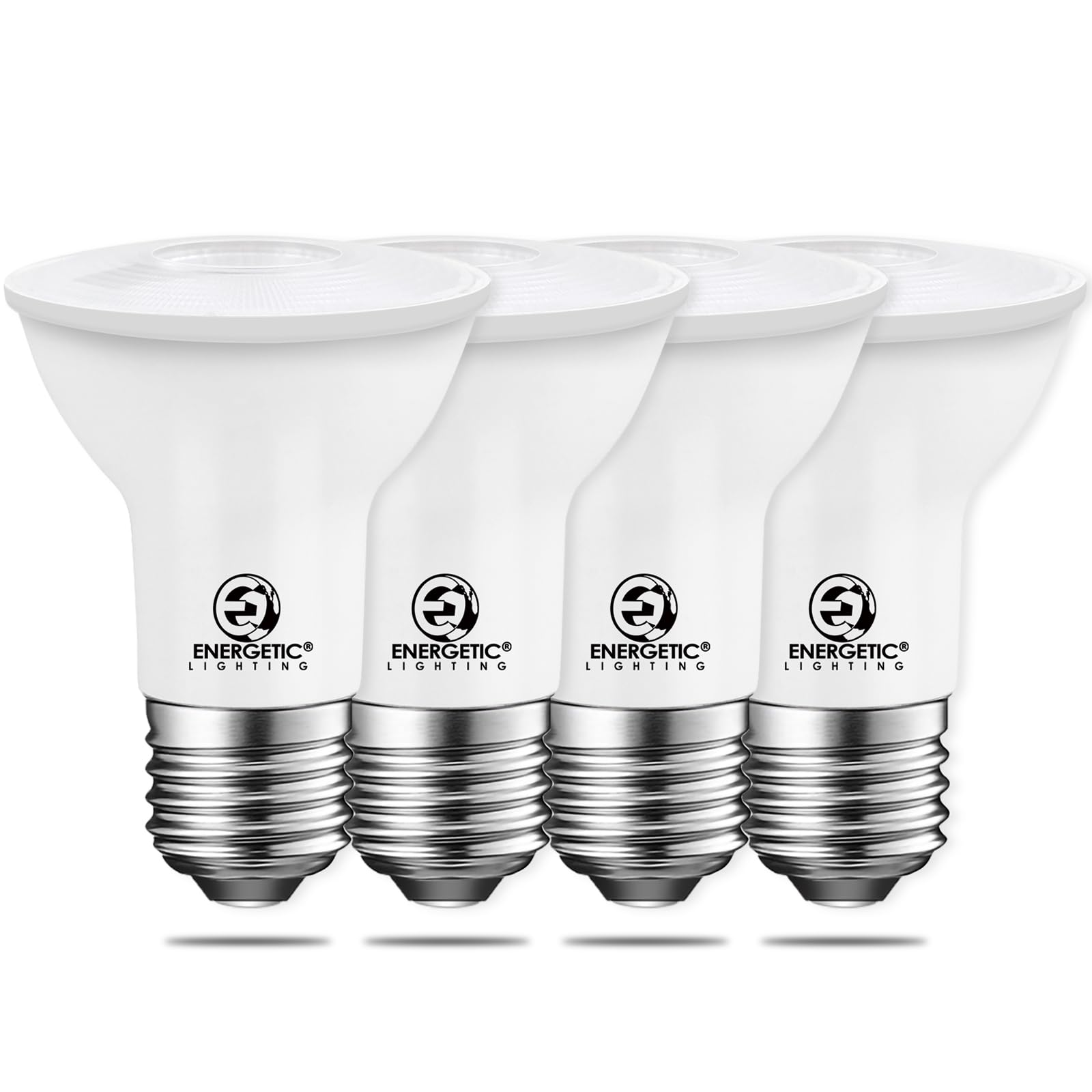 Energetic 4 Pack Par20 Led Bulbs 50W Equivalent 5W Dimmable, 3000K Warm White 460 Lumen E26 Medium Base Indoor Outdoor Spot Ligh