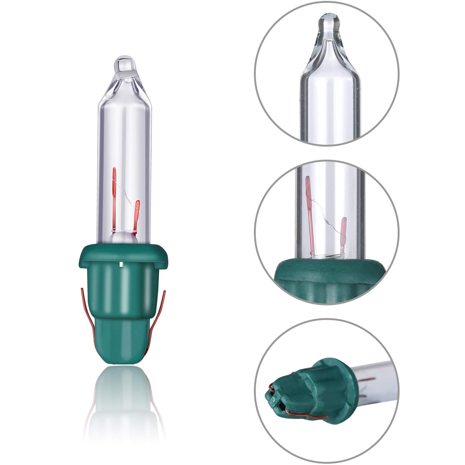 Mudder Christmas Mini Light Bulbs, 150 Count, Clear Glass, 2.5V, 0.17A, Incandescent