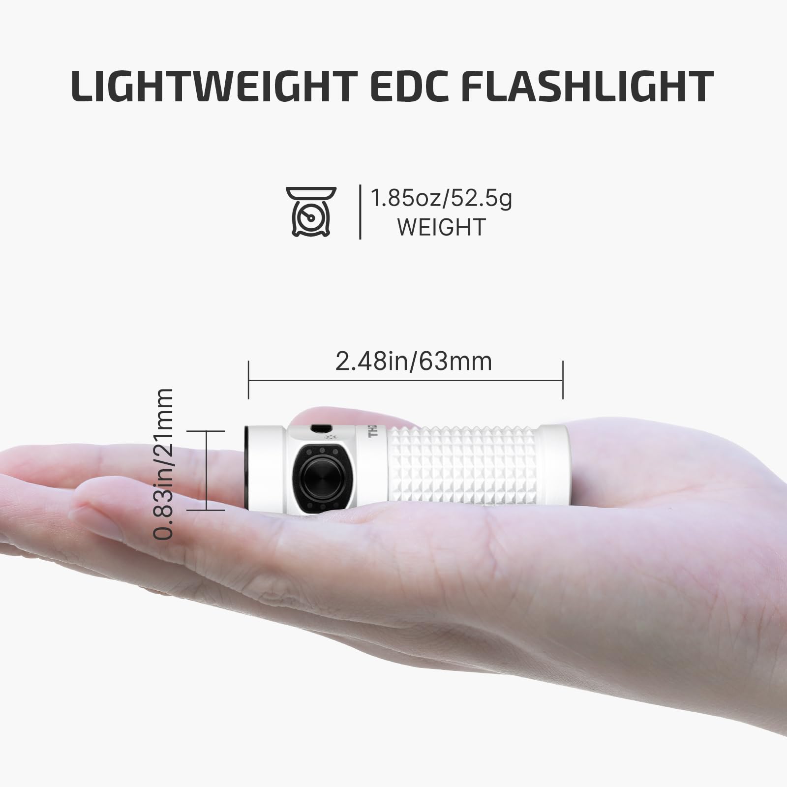 OLIGHT Baton4 enhanced EDC Flashlight 1300 Lumens Type-C Charging Box White Model BATON4KIT-WH#300000
