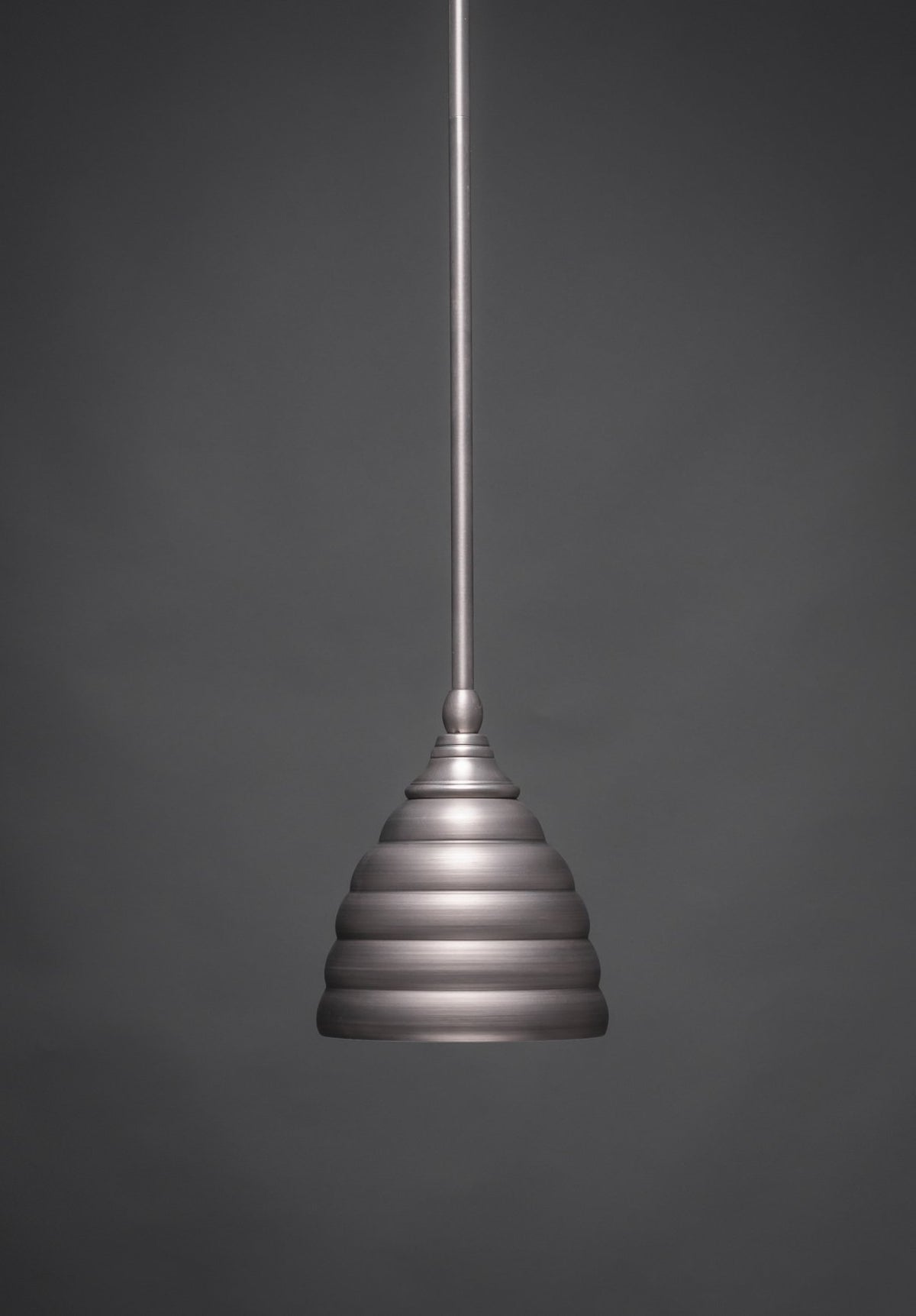 Toltech Lighting 23-Bn-425 6-Inch Stem Mini-Pendant Light Brushed Nickel Finish With Beehive Metal Shade