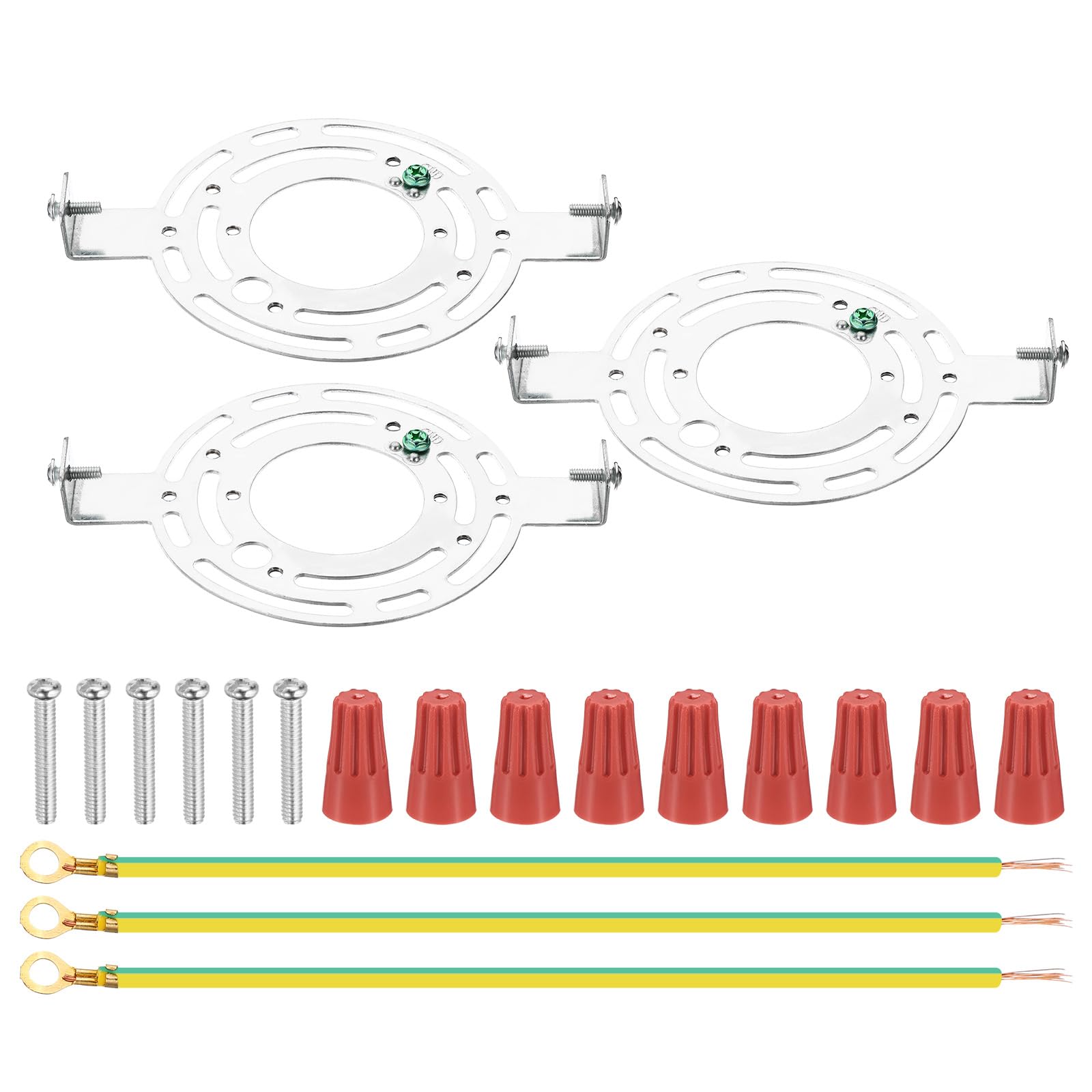 Patikil 145Mm (5.71'') Universal Light Fixture Mounting Bracket Kit, 3 Set Round Ceiling Light Plate With Screws For Wall, Ceili