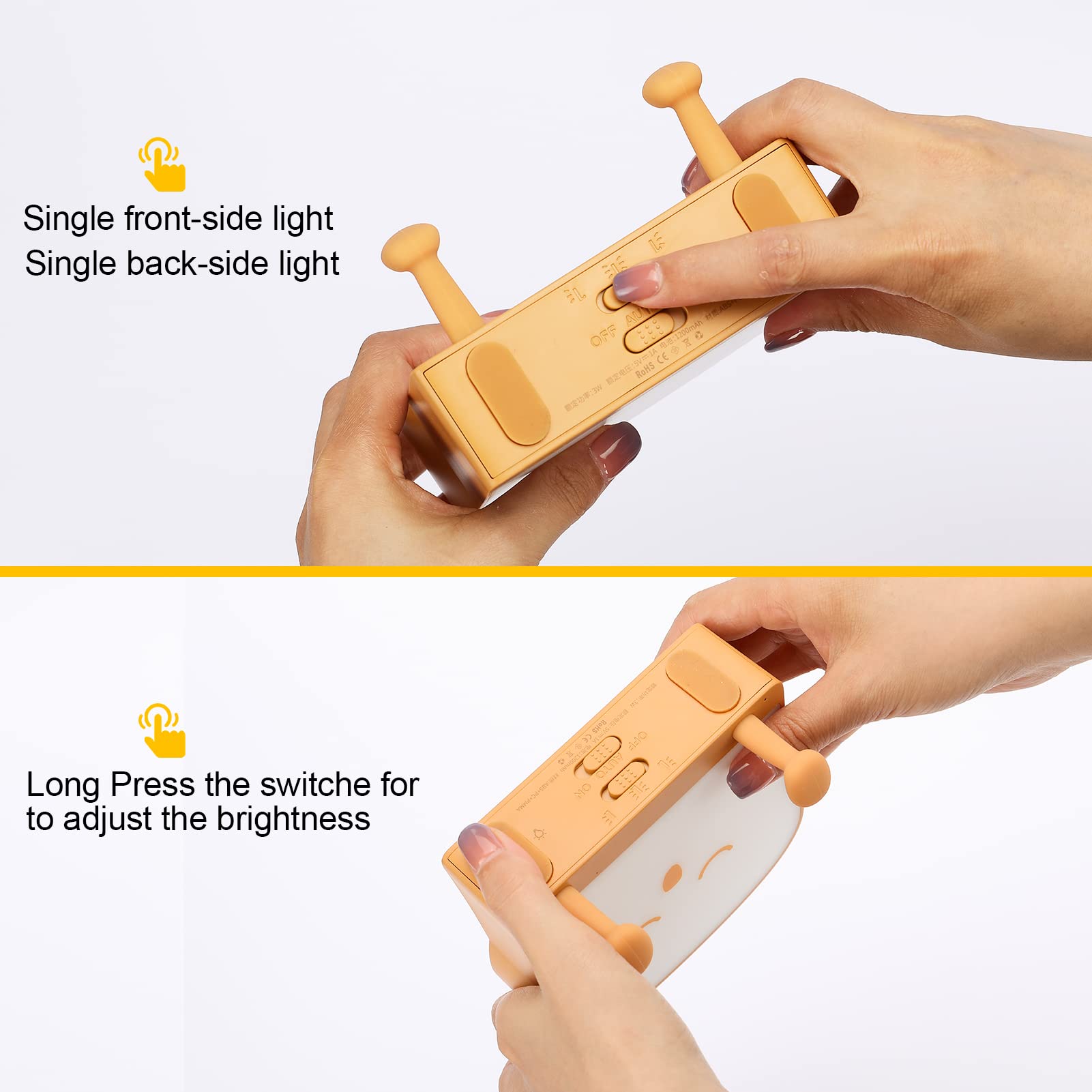 Loveruis Cute Night Lights For Bedroom - Toast Night Light Bread Lamp Nightlight For Children Birthday Halloween Christmas Gift With Usb Rechargeable For Toddlers Kids Adluts(Sleeping)