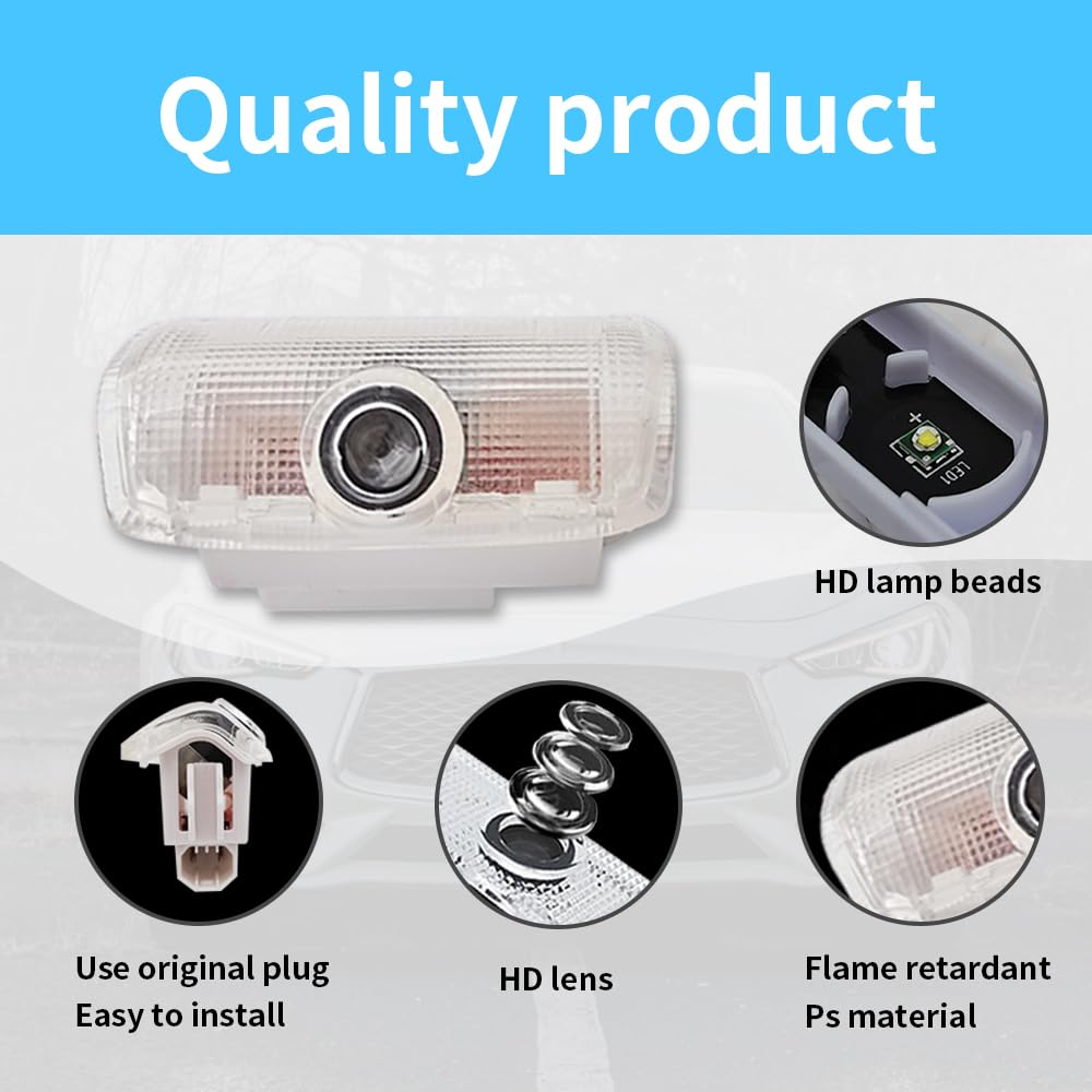 BuJinZeTui LED Car Door Logo Lights Projector for Infiniti Q50 Q50L (2008-2022) - Puddle Lights Ghost Shadow Light Kit