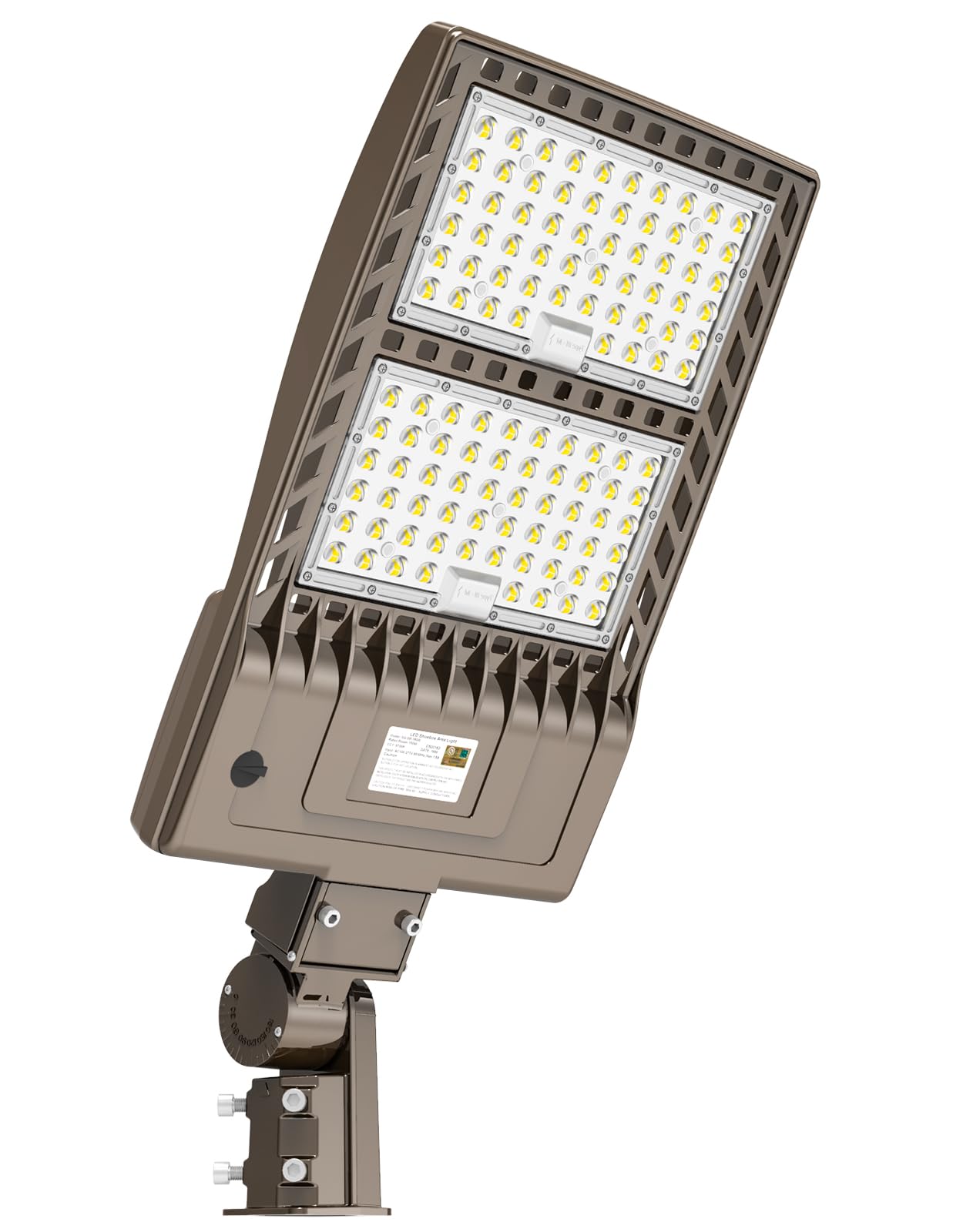 Kukuppo 320W Led Parking Lot Light Dusk To Dawn 48 000Lm  Dlc Ul Listed Industrial Grade Led Shoebox Parking Pole Light 5000K Ip65 Waterproof Outdoor Commercial Area Lighting With Slip Fitter