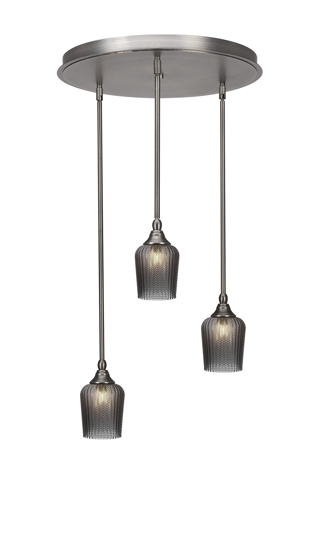 Empire 3 Light Cluster Pendalier in Brushed Nickel Finish (2183-BN-4282)