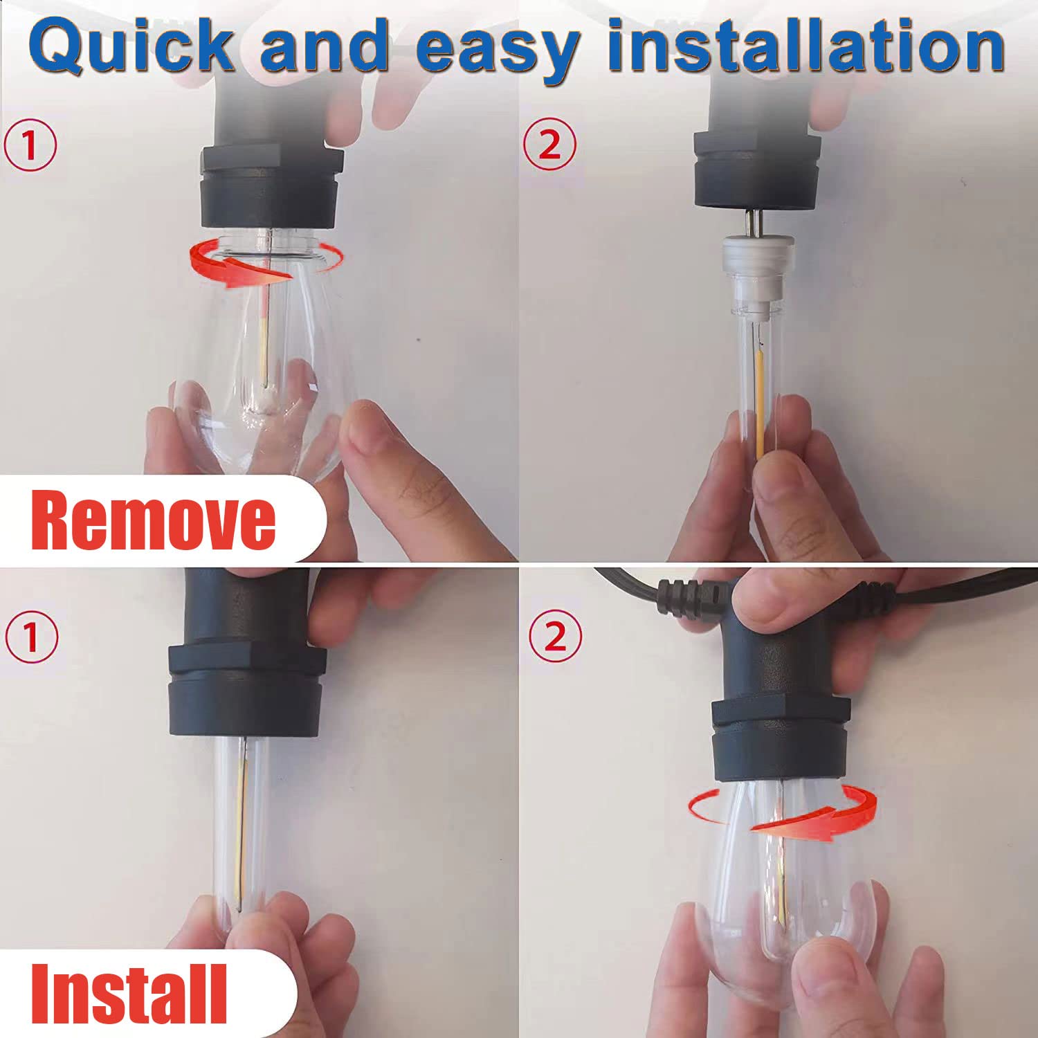 Vetril String Lights Accessories 1.5 Watt Led S14 Replacement Light Bulb, S14 Light Bulb , Soft White, 6 Packs