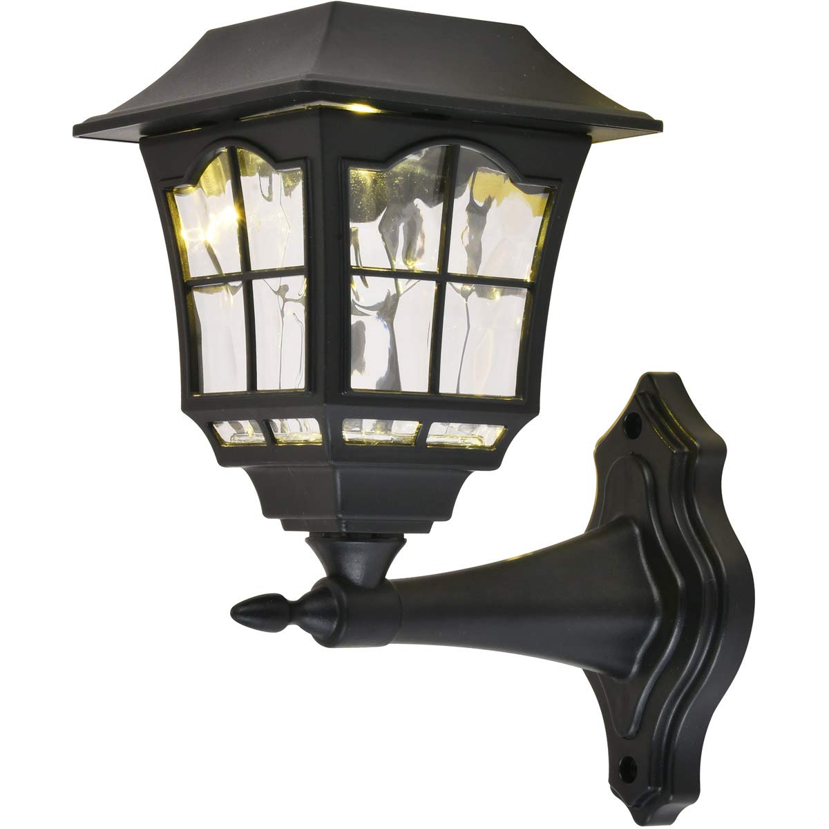 Geakv Black Led Wall Light Pack Of 4 - Modern Outdoor Decorative Lighting, 3000K, Metal