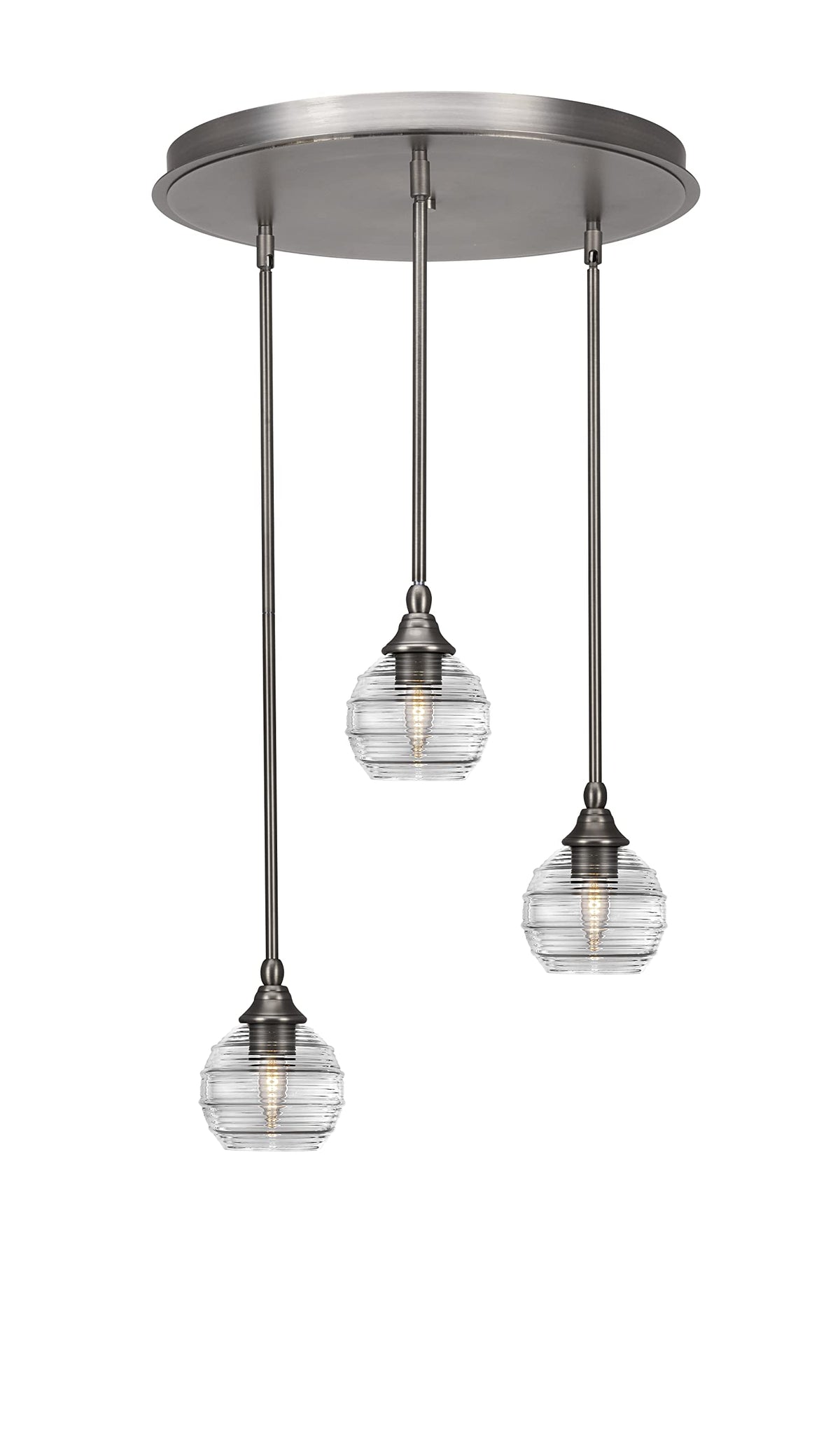 Empire 3 Light Cluster Pendalier in Brushed Nickel Finish (2183-BN-5110)