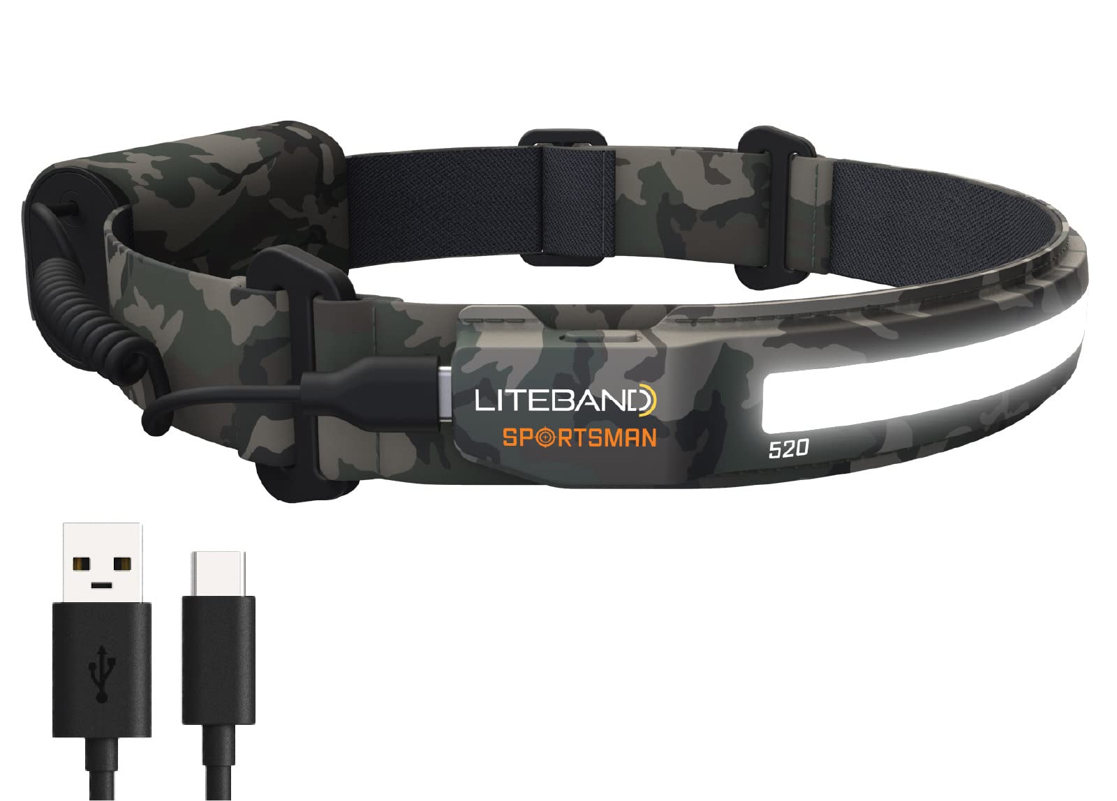 Optimal Ventures Liteband Activ 520 Lumens Rechargeable Led Headlamp - Camo, Tactical, Bright