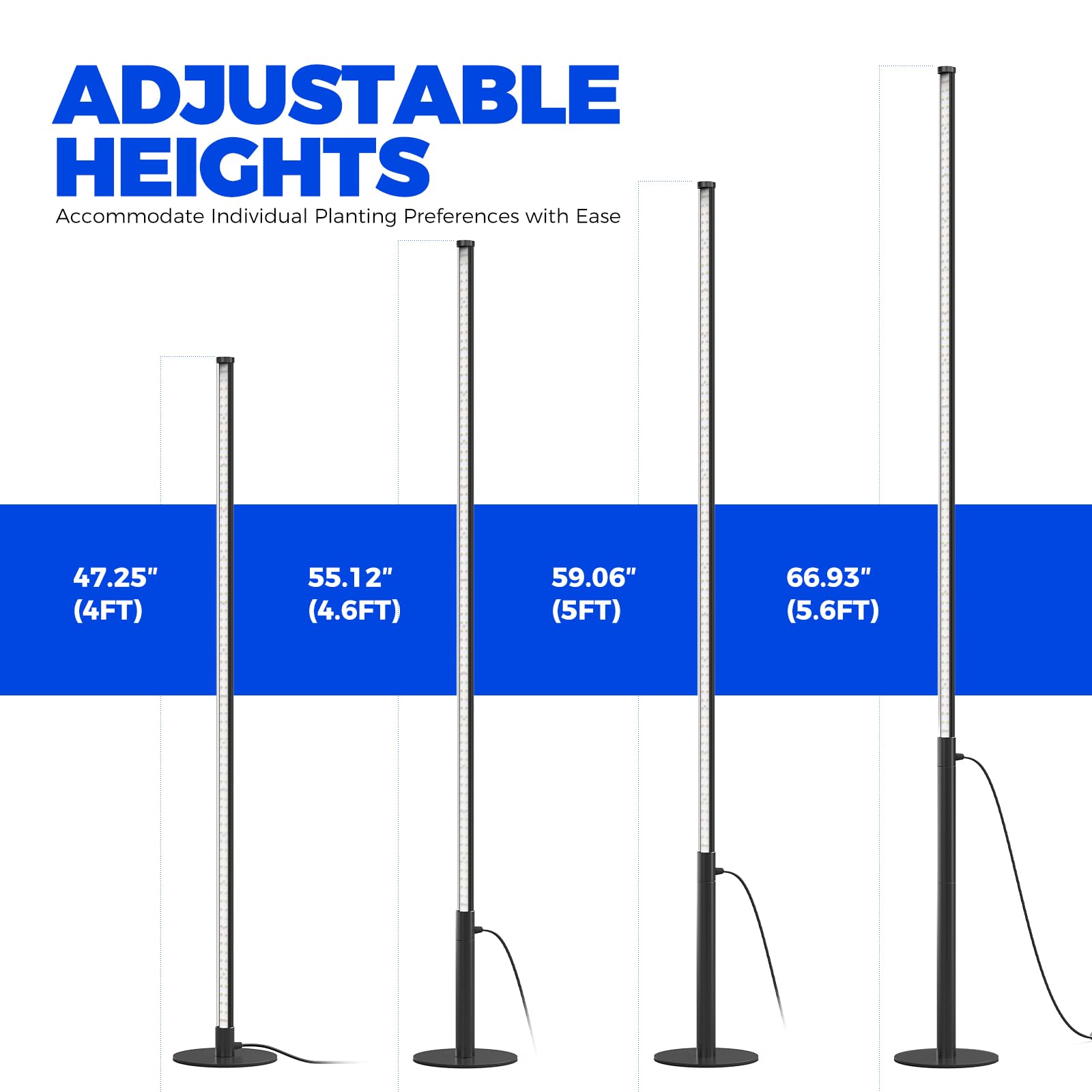 Barrina T10 Pro Grow Light, Full Spectrum, 42W, 4-5.6FT Adjustable Height, 5000K Color Temperature, Model T10L42