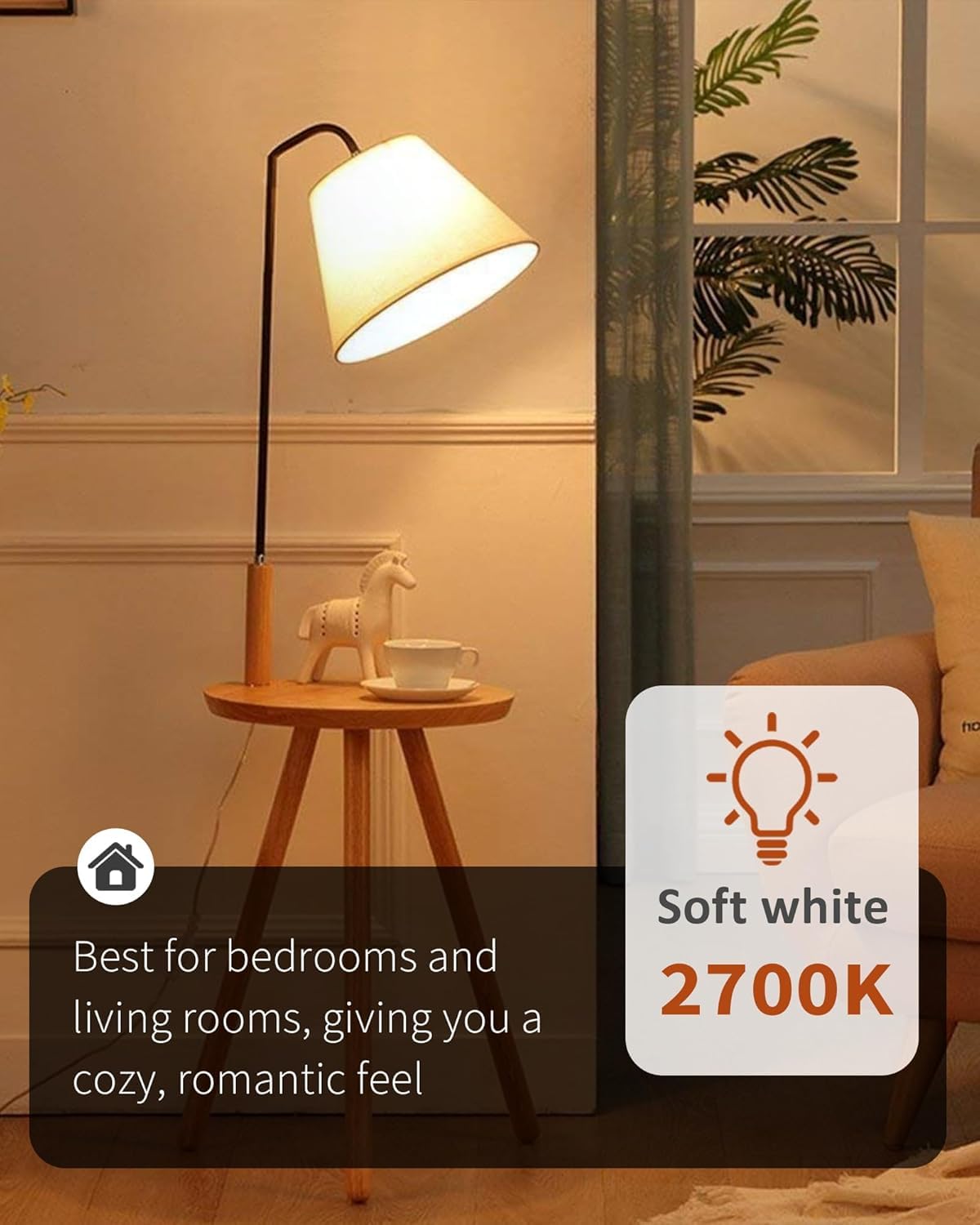 Tjoy Led Light Bulbs, 100 Watt Equivalent A19 Led Bulbs, Soft Warm White 2700K, Energy Saving Light Bulb With E26 Standard Base,