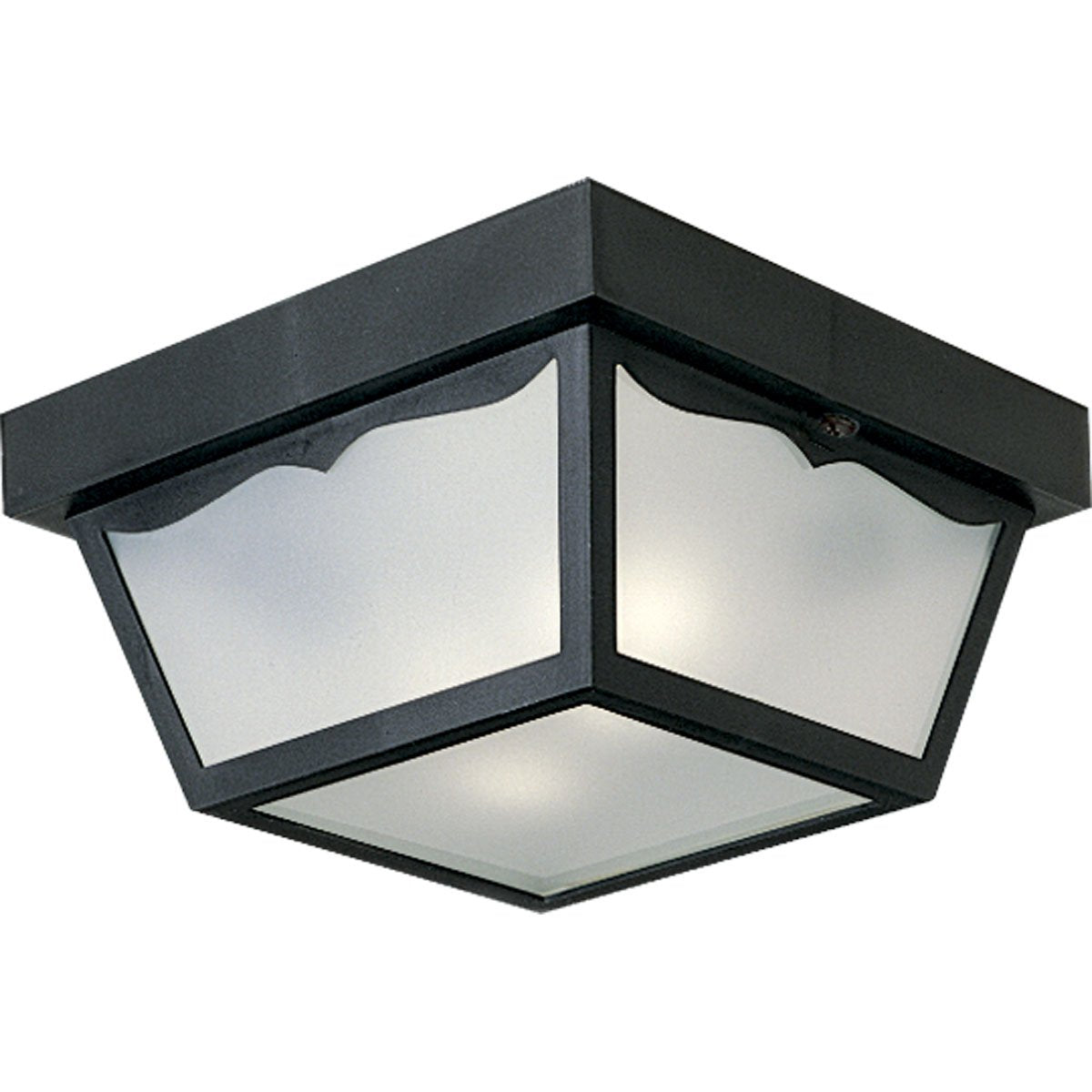 Progress Lighting P5745-31 Flush Mount Light, 10.25in Dia x 5.5in H, Textured Black, Indoor/Outdoor, Polypropylene