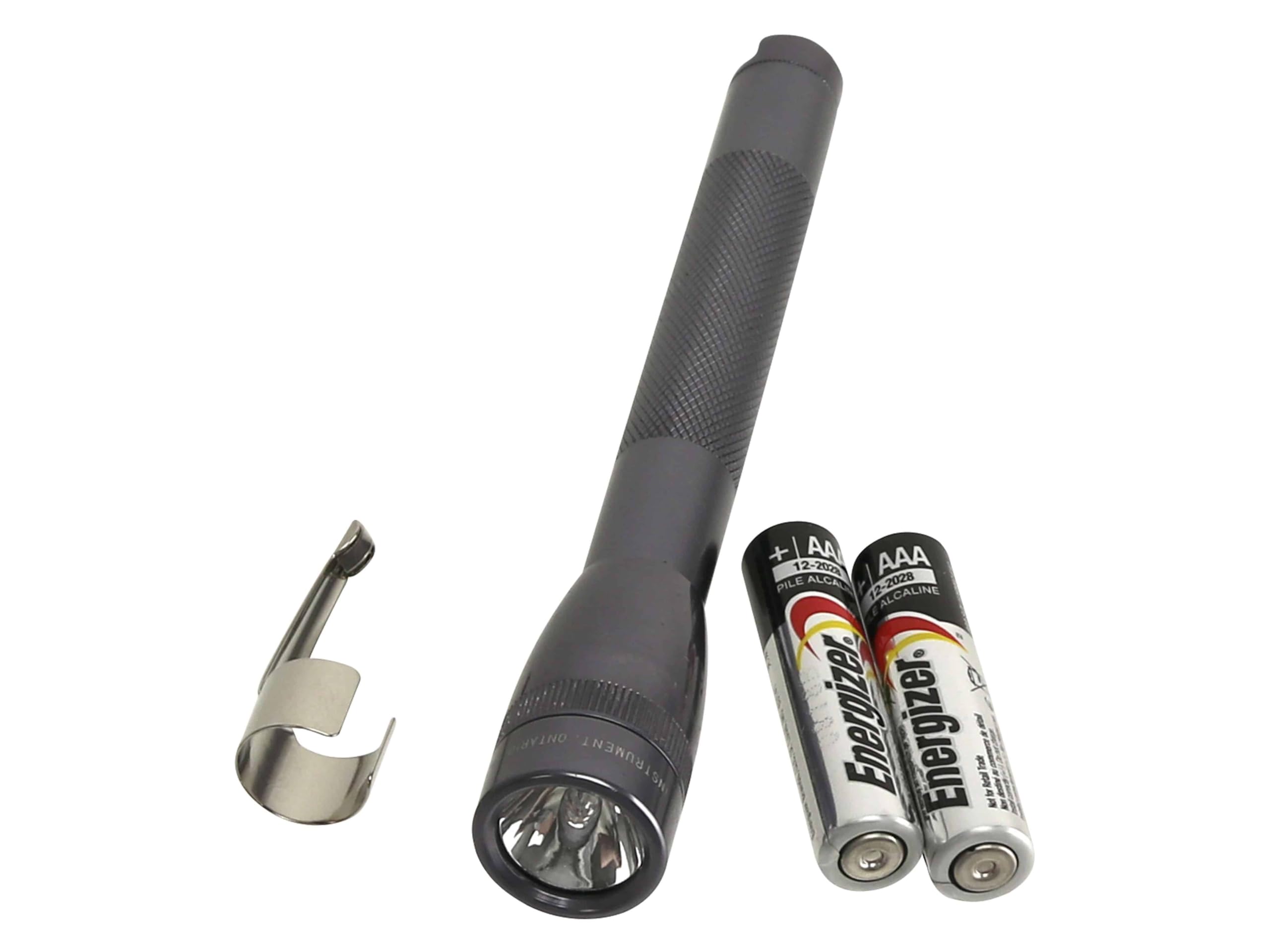 Maglite Mini Incandescent 2-Cell Aaa Flashlight In Presentation Box, Gray