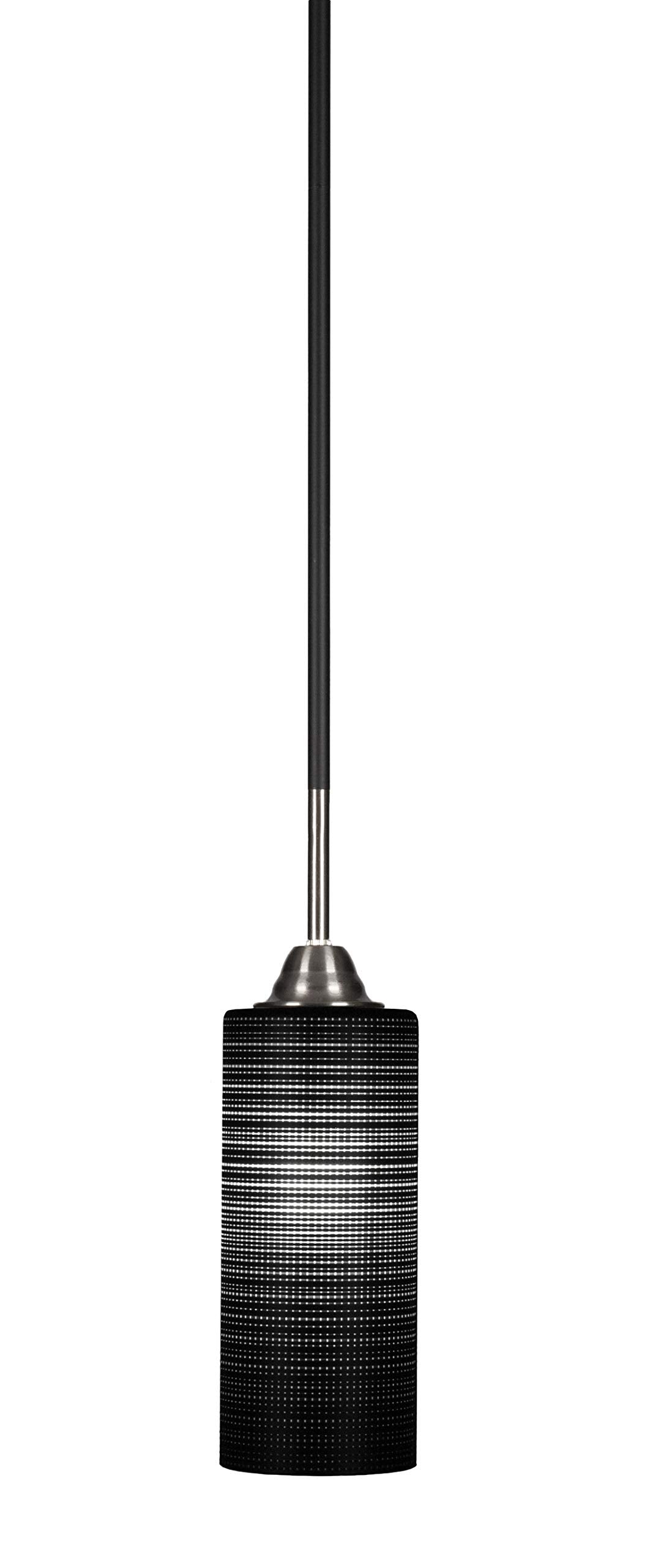 Toltec Lighting Paramount 1 Light Mini Pendant In Matte Black & Brushed Nickel (3401-Mbbn-4099)