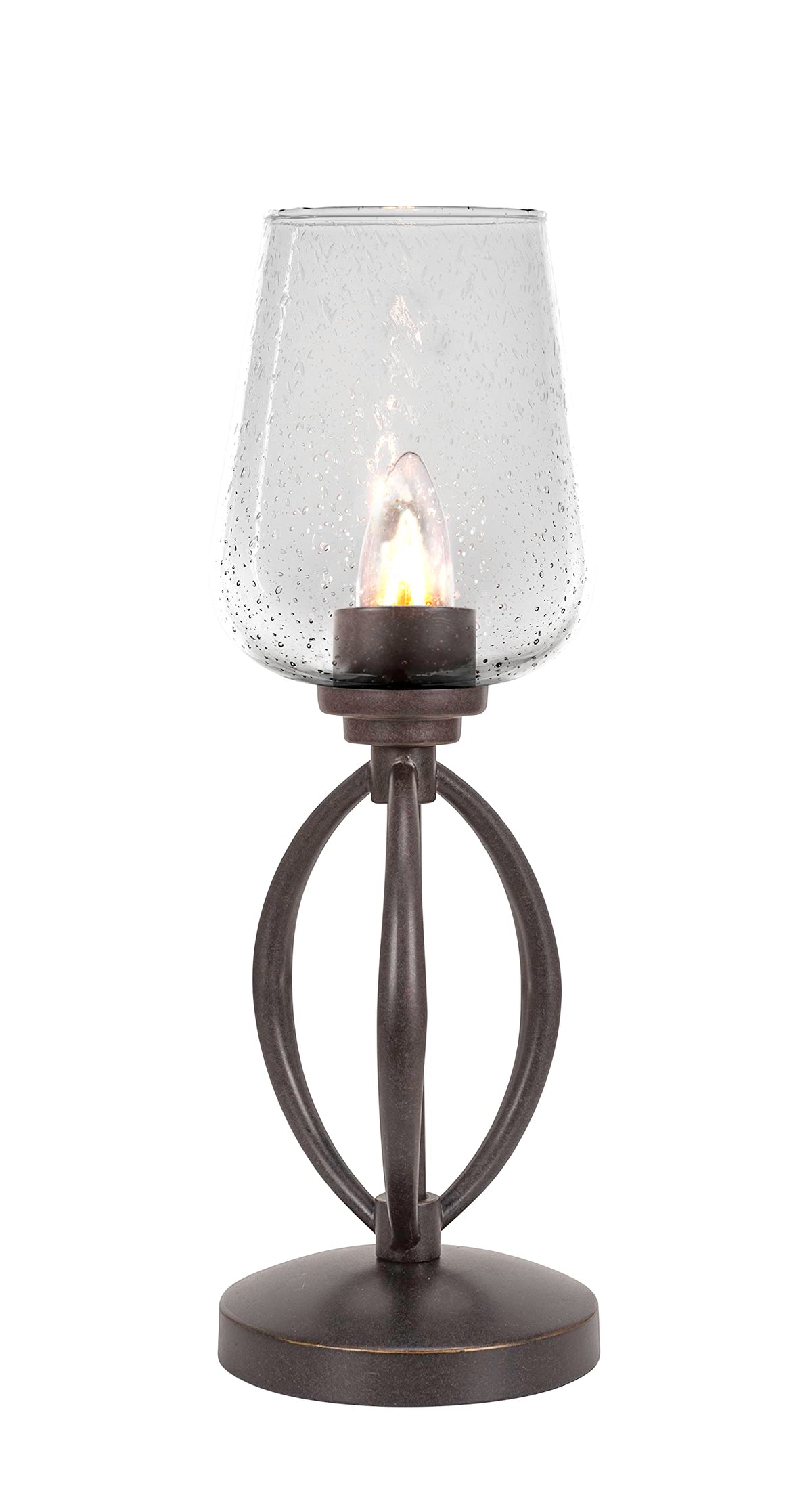 Toltec Lighting Marquise 1 Light Table Lamp in Dark Granite (2410-DG-210)