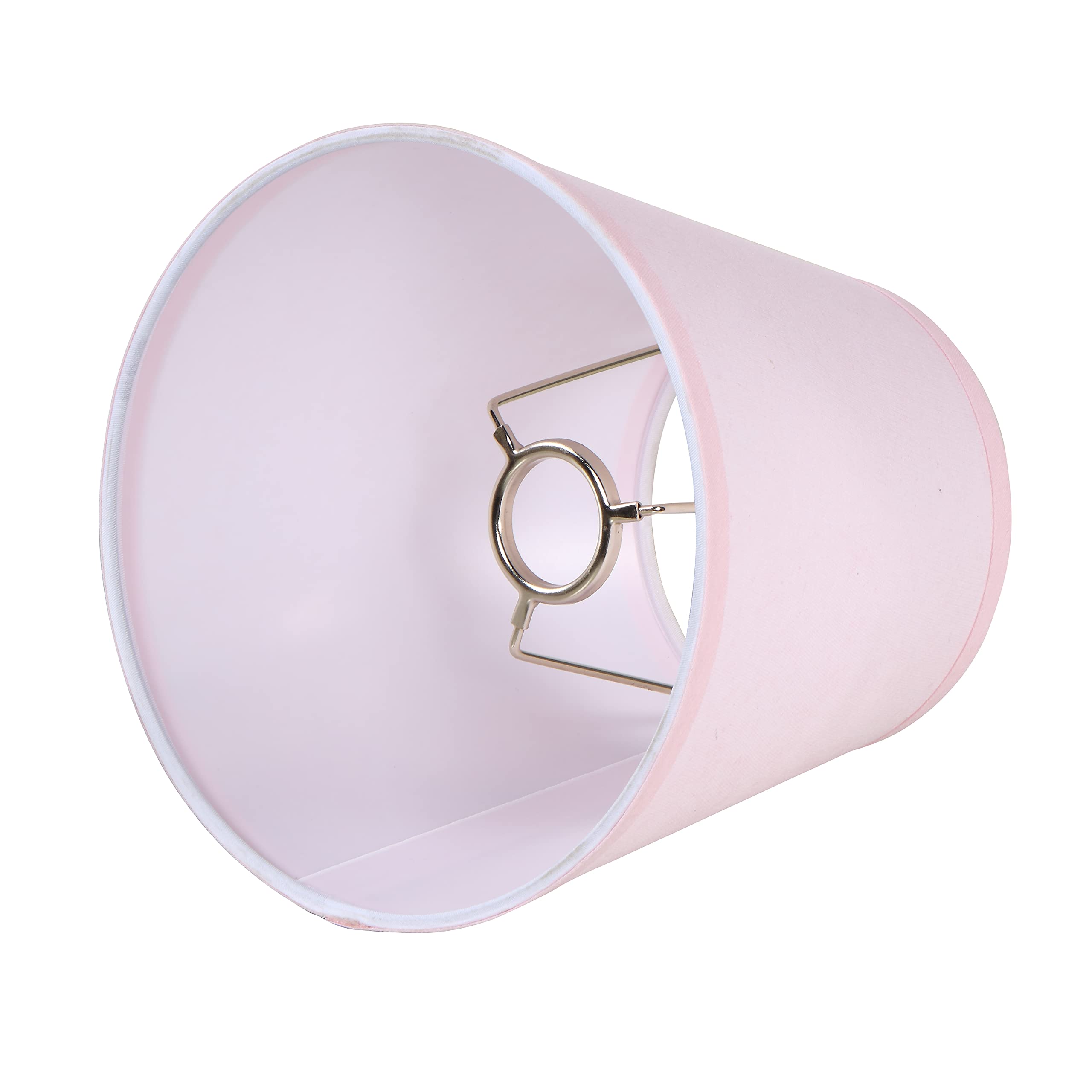 Aspen Creative 56005, Empire Uno Lamp Shade, Baby Pink, 5&quot; Top X 8&quot; Bottom X 7&quot; Slant Height, Slip Uno 33Mm