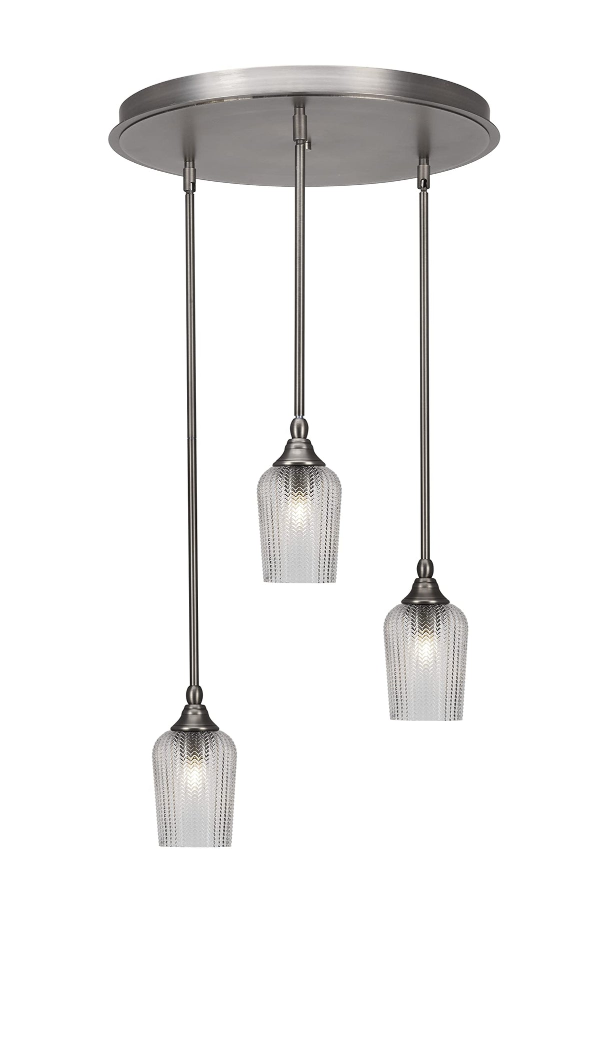 Empire 3 Light Cluster Pendalier in Brushed Nickel Finish (2183-BN-4250)