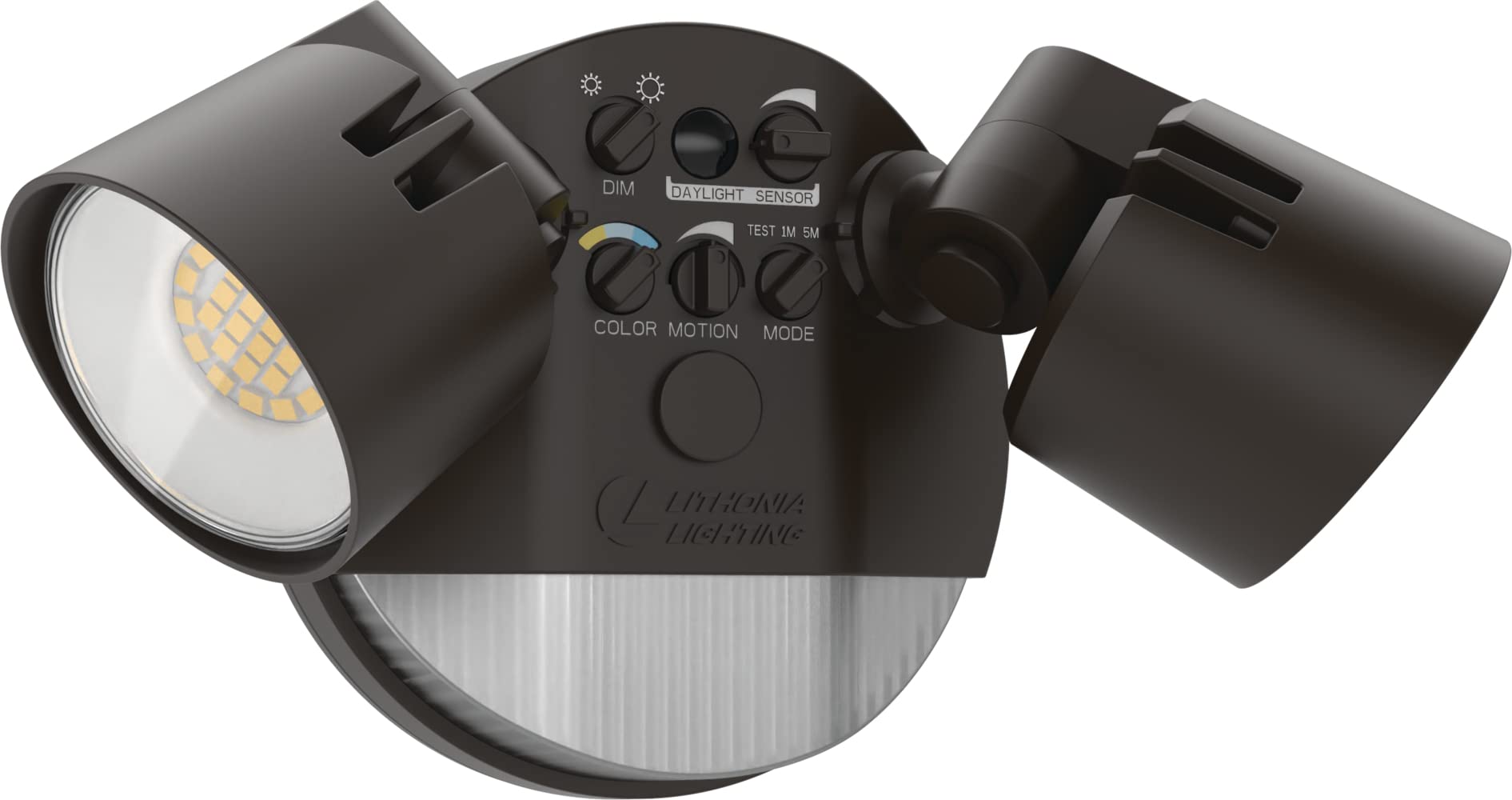 Lithonia Lighting HGX LED Flood Light, 2-Light, Photocell Sensor, Motion Detection, Dark Bronze