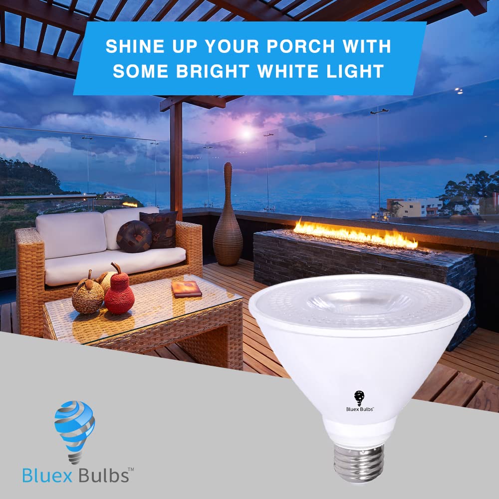 6 Pack Par30 Short Neck Led Flood Light Bulb 10W 75 Watt Equivalent 850 Lumens Waterproof E26 3000K Warm White Super Bright Par3