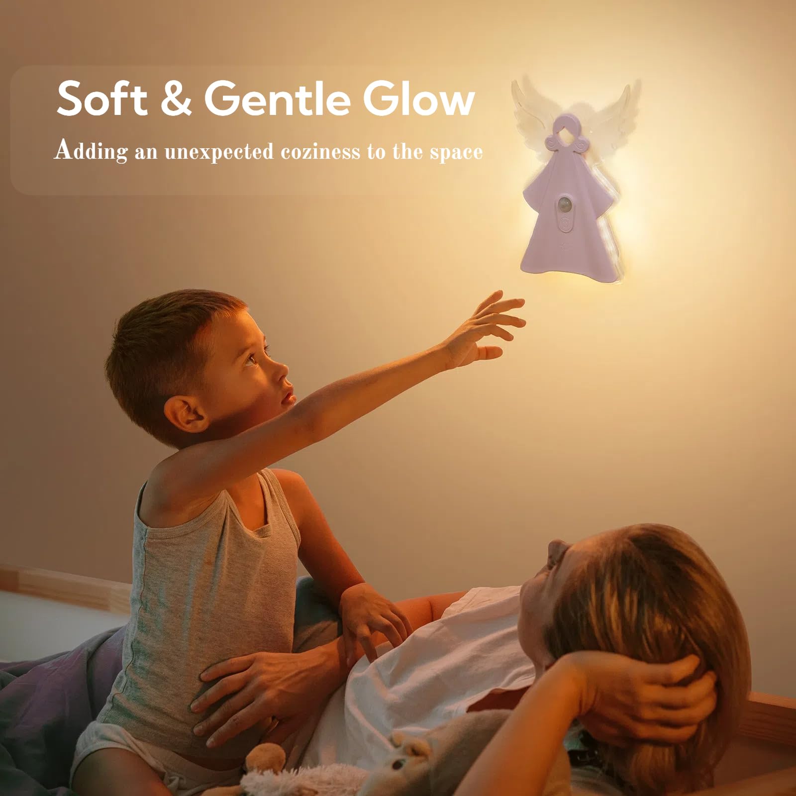 Loftek Motion Sensor Night Light  Rechargeable Night Lights With Remote &Timer  Battery Operated Wall Sconce  18 Color Changing Led Angel Light For Stairs  Kitchen  Hallway  KidS Bedroom Decor  Gift