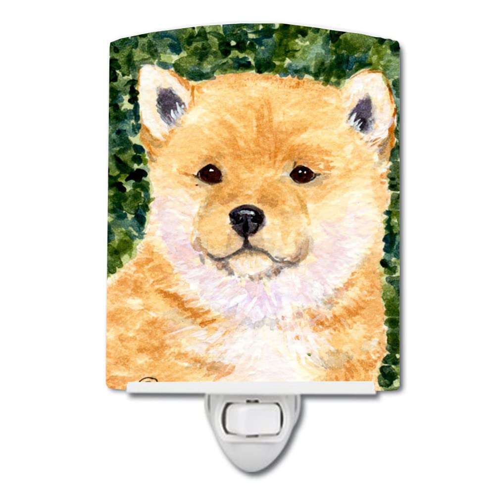 Carolines Treasures Ceramic Night Light, Shiba Inu Model SS8726CNL, 6x4x3 inches, Multicolor, UL-Certified for Bedroom and Nursery