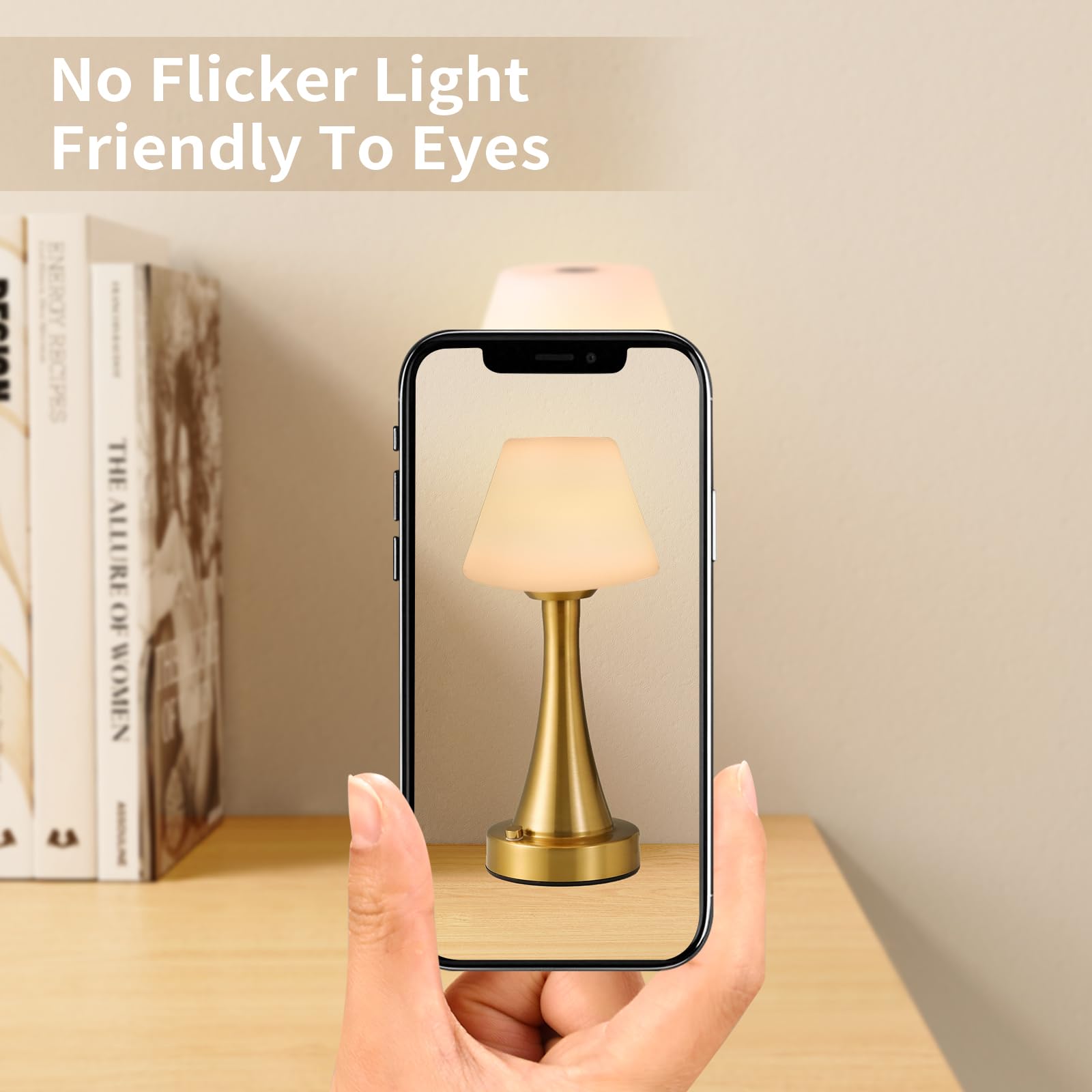 Urlights Led Cordless Rechargeable Battery Table Lamp,Shower Lamp Waterproof,Touch Stepless Dimmable Nightstand Lights,Portable