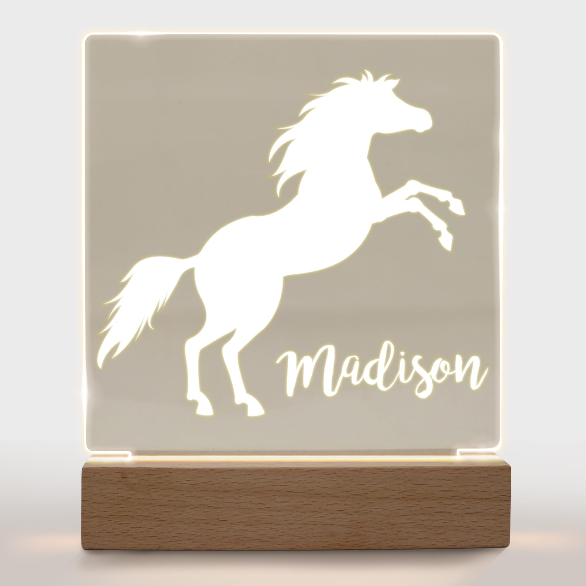 Personalized Night Light For Kids Girls Boys Customized Gifts For Baby Nursery Bedroom Decor Horse