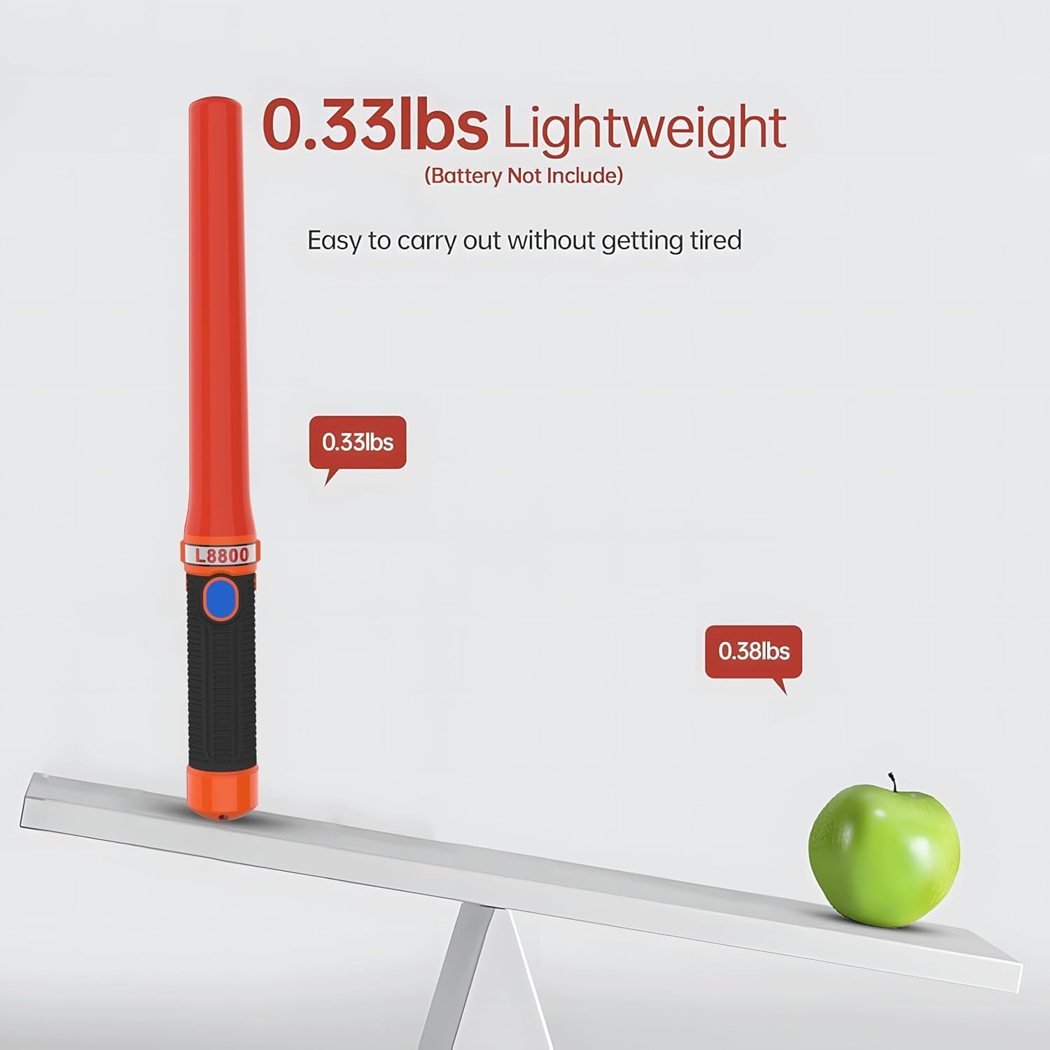 ITENGHUA LED Traffic Wand for Traffic Control 16 Inch, 10 PCS High-Visibility Traffic Baton with 3 Flashing Modes, Waterproof, A