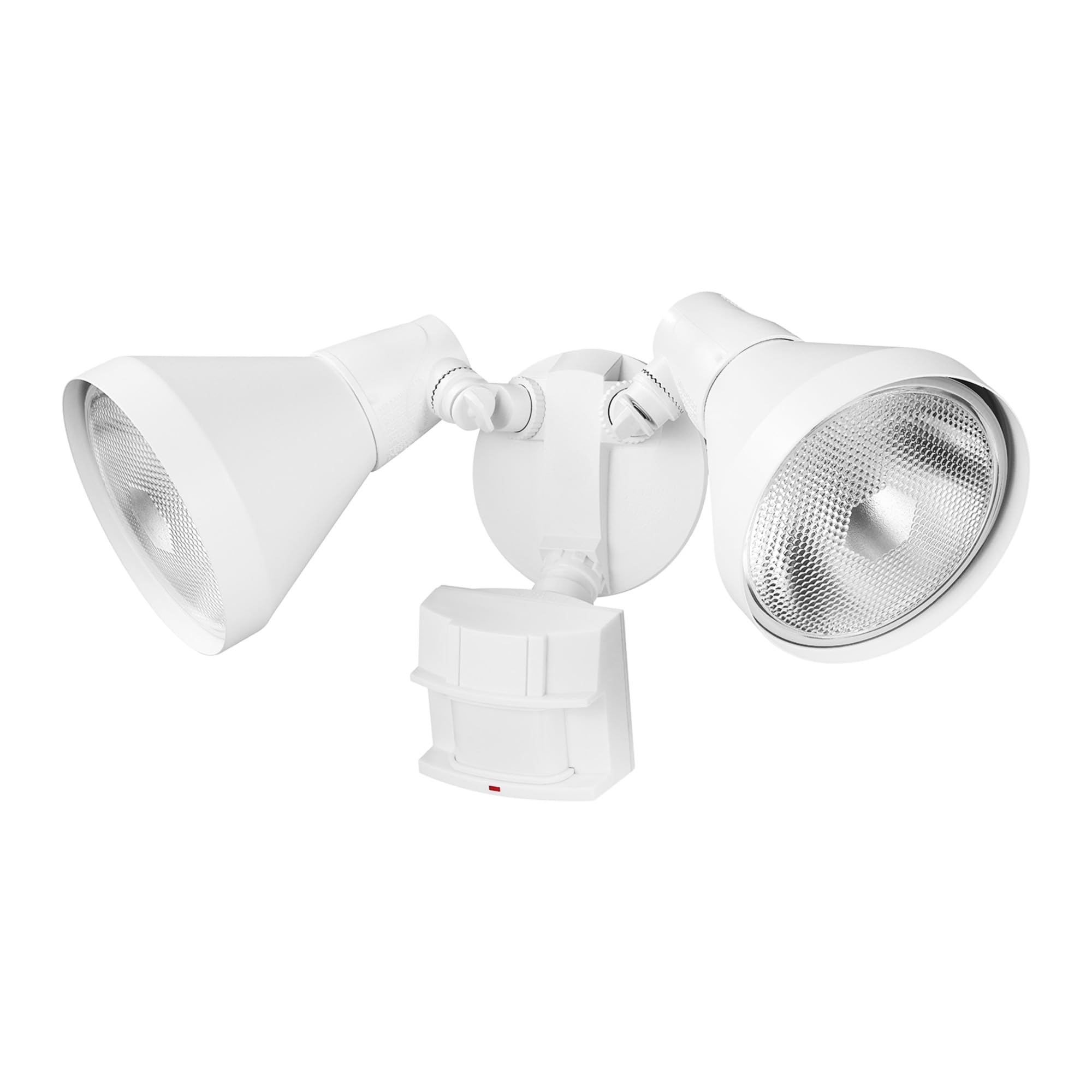 Globe Electric 17000273 180-Degree 240 W Twin Head White Hardwired Motion Sensor Security Flood Light, Spotlight, Outdoor, Outside House Lights