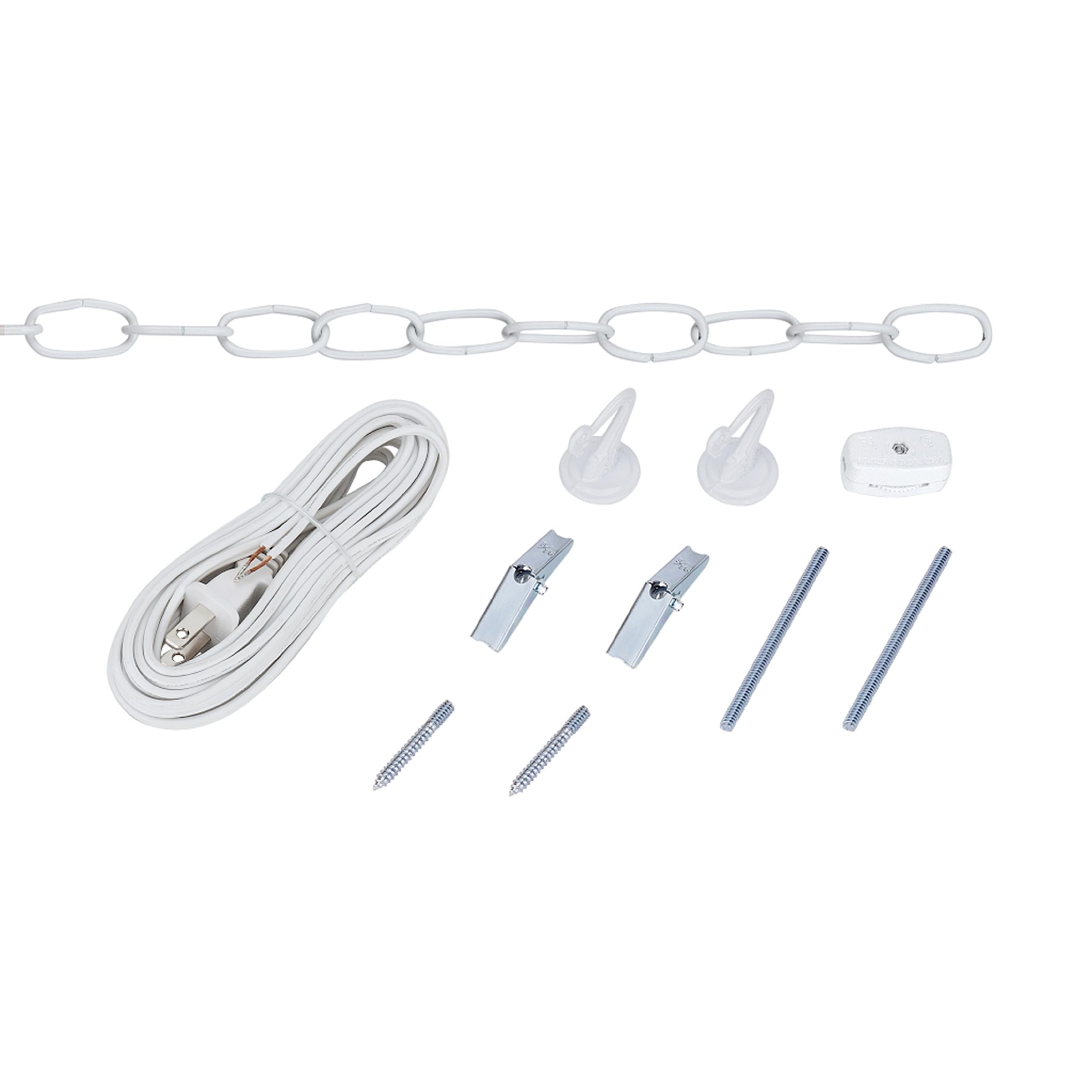 Aspen Creative White 21033 Swag Light, 12 Ft Chain