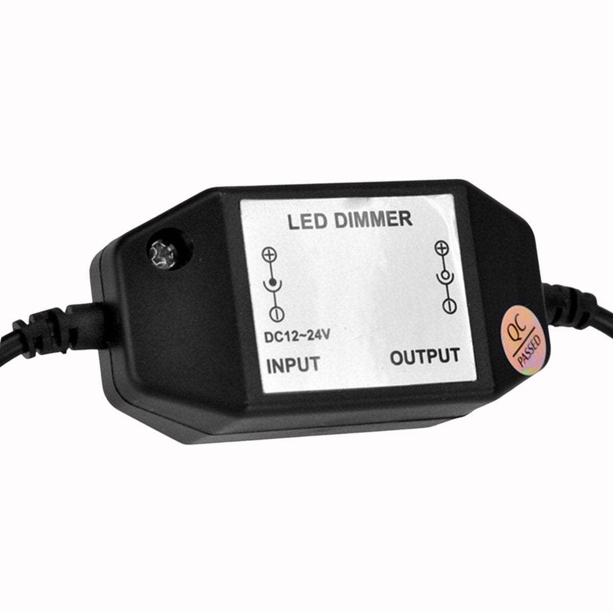 Litever LED Dimmer Switch, PWM DC12/24V 3A, Metal, Small, Black, Model LL-011