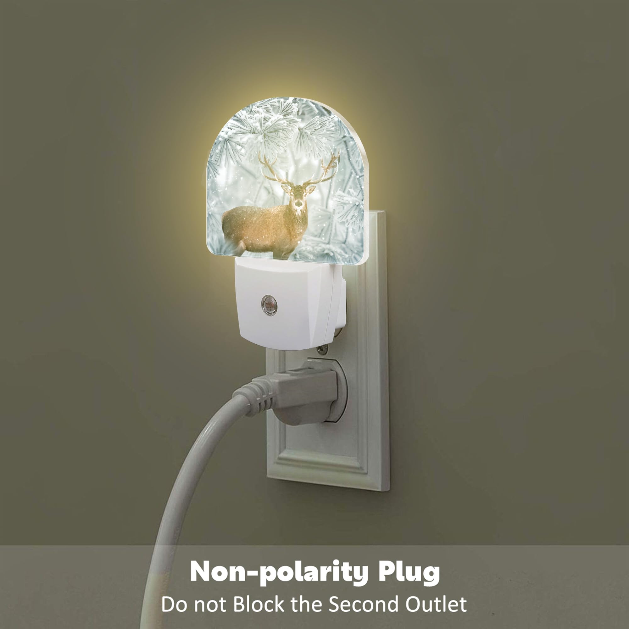 sndheke Night Light Plug-in, Christmas Scenery, Energy Saving, 0.5W, Model SBD04, Color9