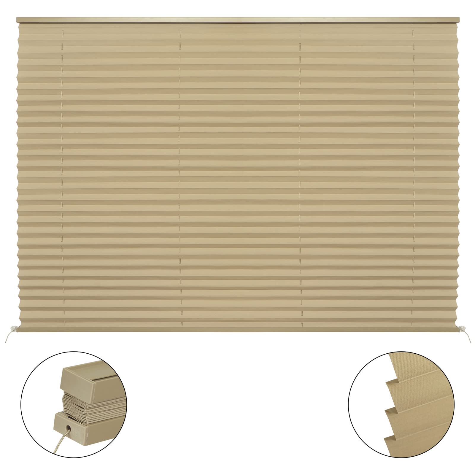 Rv Blinds Shades For Camper Window, Rv Pleated Shades Camper Blinds For Travel Trailers Motorhome Motor Coach-50 W X 38'' L