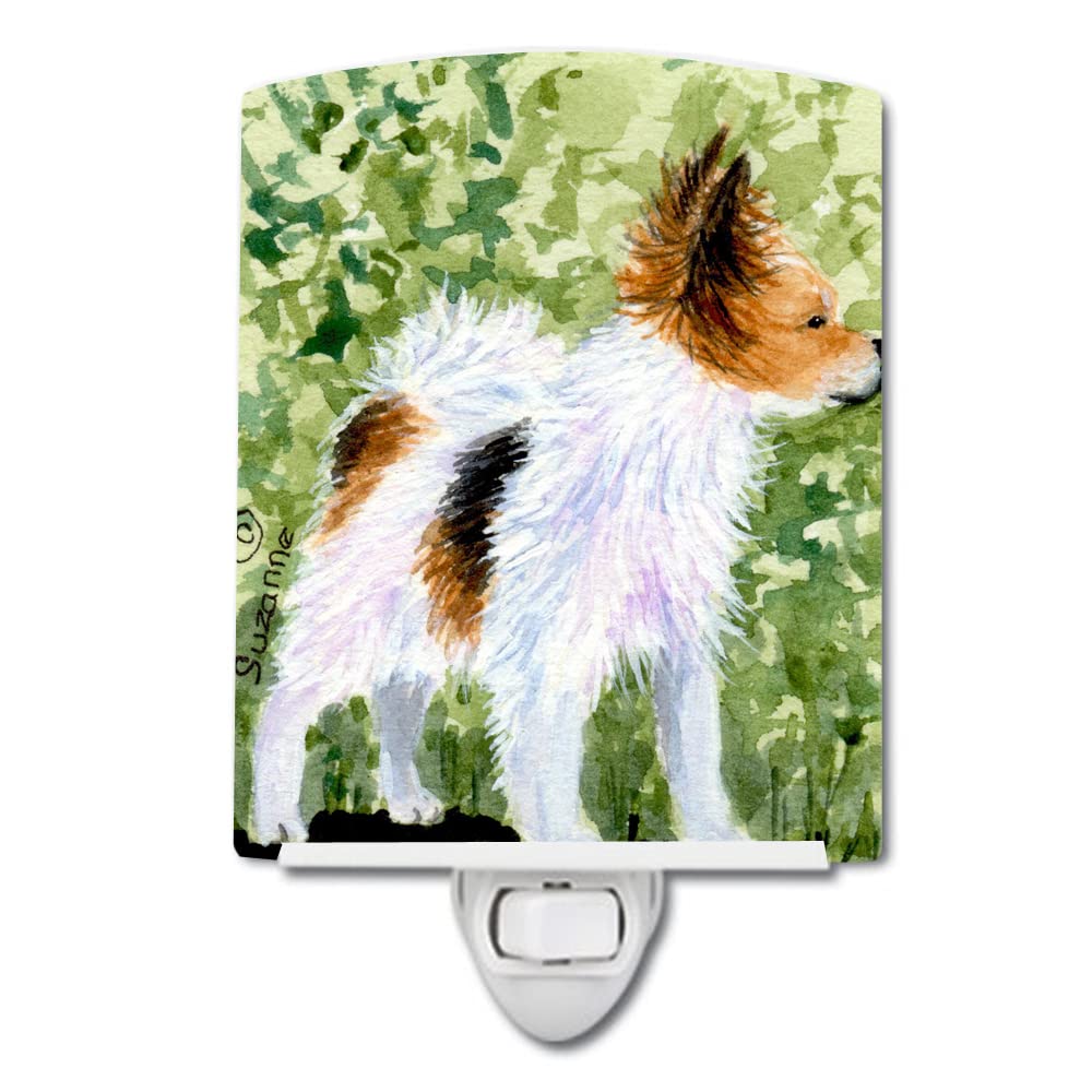Carolines Treasures Papillon Ceramic Night Light, UL-Certified, 6x4x3 inches, Multicolor, Model SS8714CNL