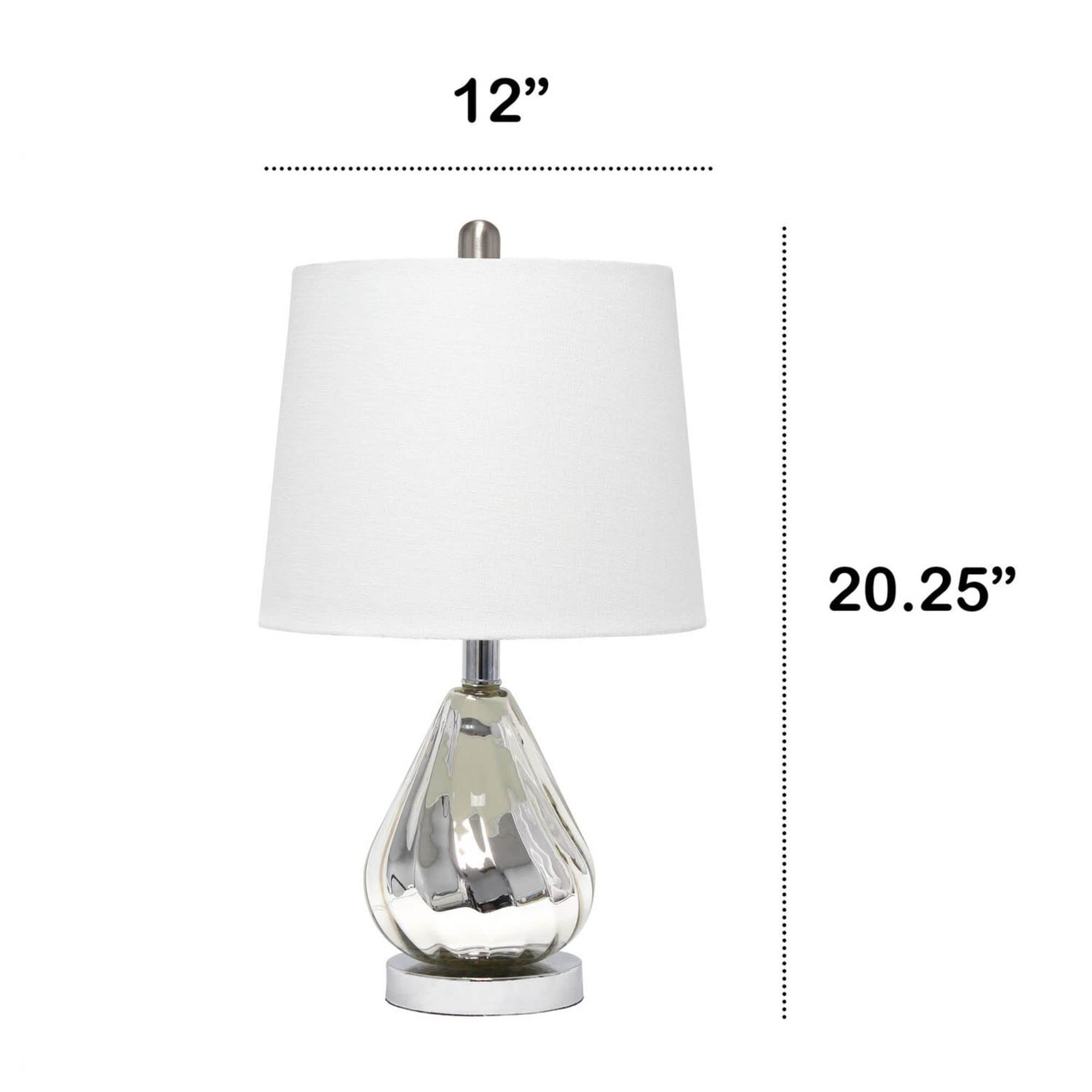 Lalia Home Contemporary Kissy Pear Table Lamp With White Fabric Shade
