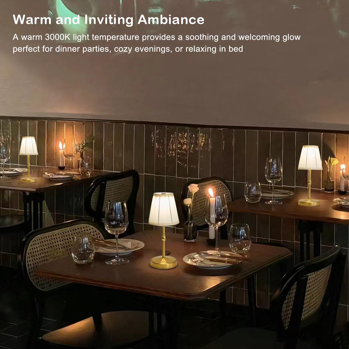 Mini Cordless Brass Lamp,2000Mah Battery Operated Lamps,2 Level Of Brightness Led Gold Lamps,5W Led Brass Rechargeable Light,Sma