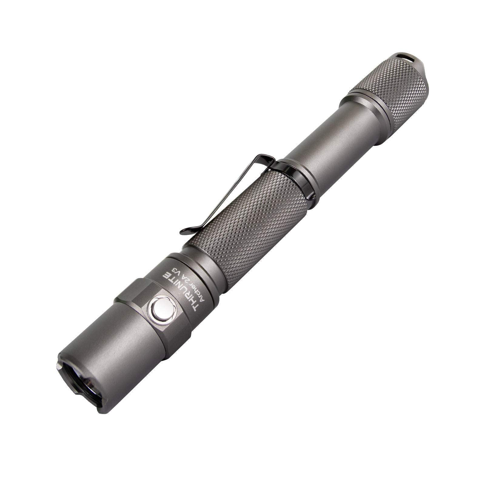 ThruNite Archer 2A V3 LED Flashlight - 500 Lumens, IPX8 Water-Resistant, Handheld, Metal Grey, EDC with Lanyard