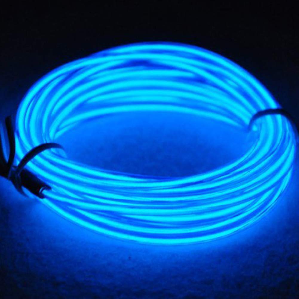 ABALDI EL Wire Neon Light Portable Battery Powered Wire Pack Flexible Glowing Strobing Electroluminescence for Xmas Party Decora