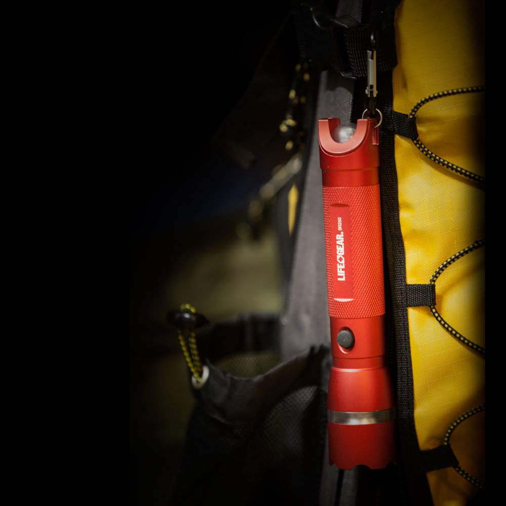 Life Gear 300 Lumen Cree Led Searchlight Flashlight And Powerful Emergency Signaling Rescue Beacon Light, Waterproof And Impact