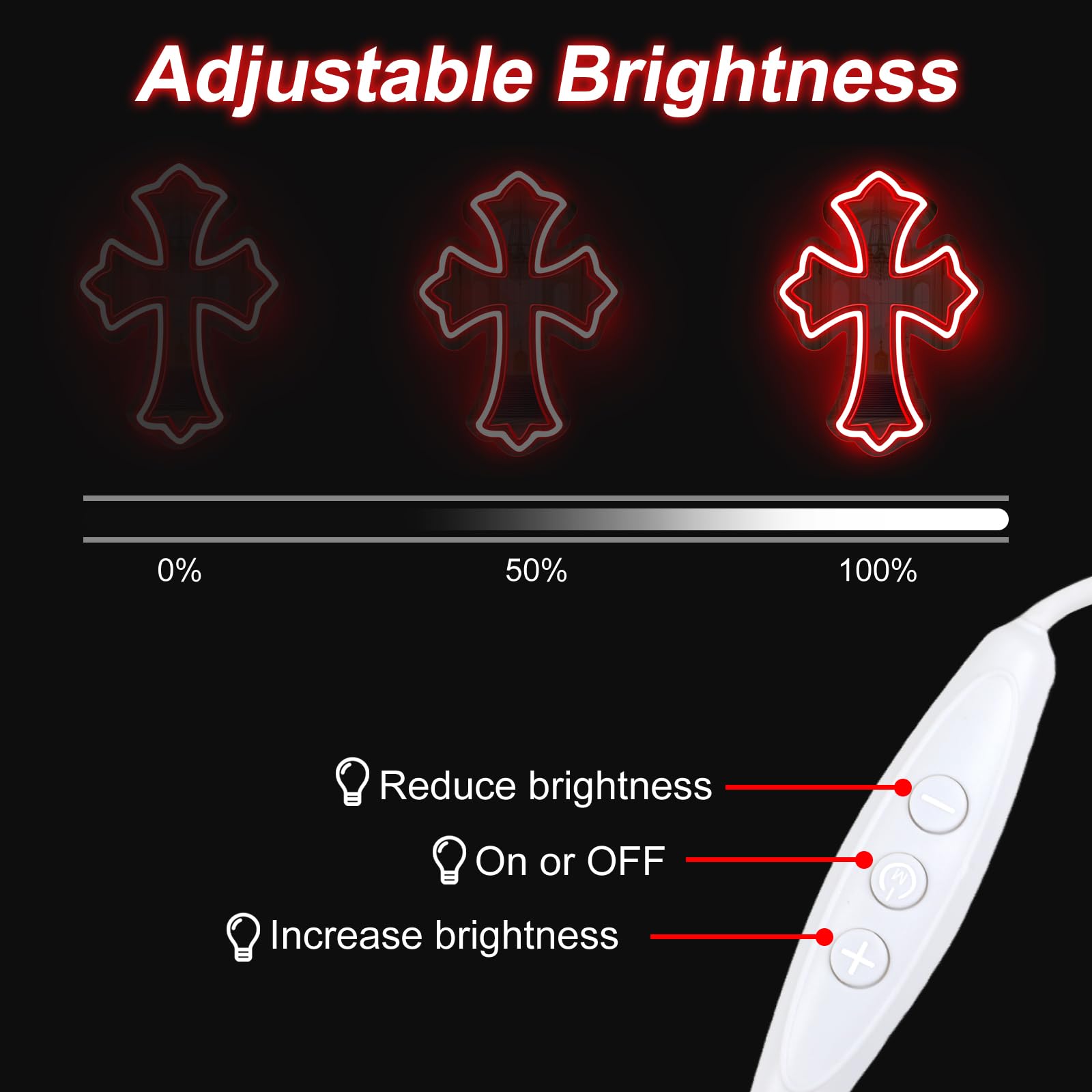 Cross Gothic Y2K Cross Mirror Neon Sign  Birthday Gift  Gothic Wall Decor  Corss Bedroom Mirror Sign  Gift For Friends  Retro Wall Decoration  16.5X12