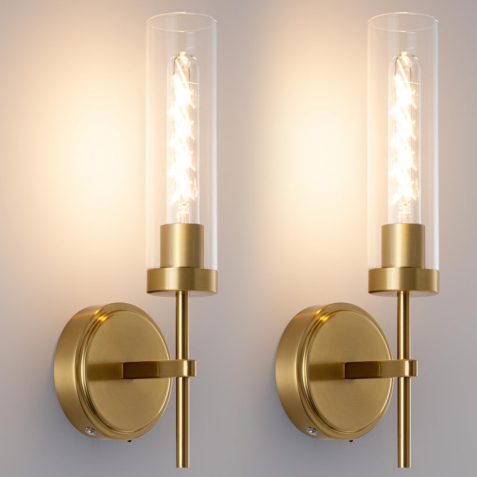 Loiogohot Battery Operated Wall Sconce, Gold, Dual Color Temperature, 8000mAh, Model WL-BN1124-GD-Two Color