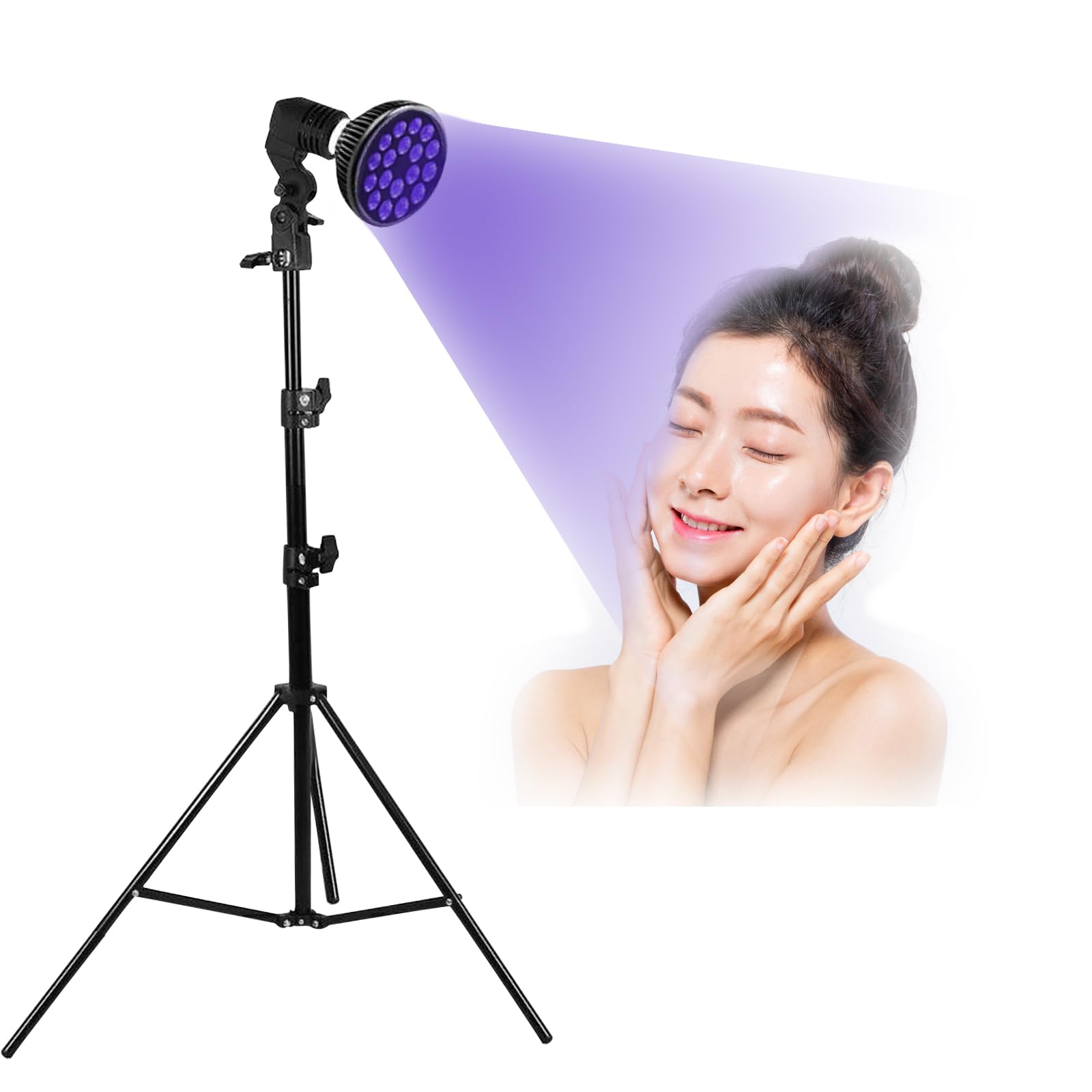 Generic Tanning Lamp Thearpy Light for Home Use with Adjustable Stand Purple Light for Indoor Model: Various, Black