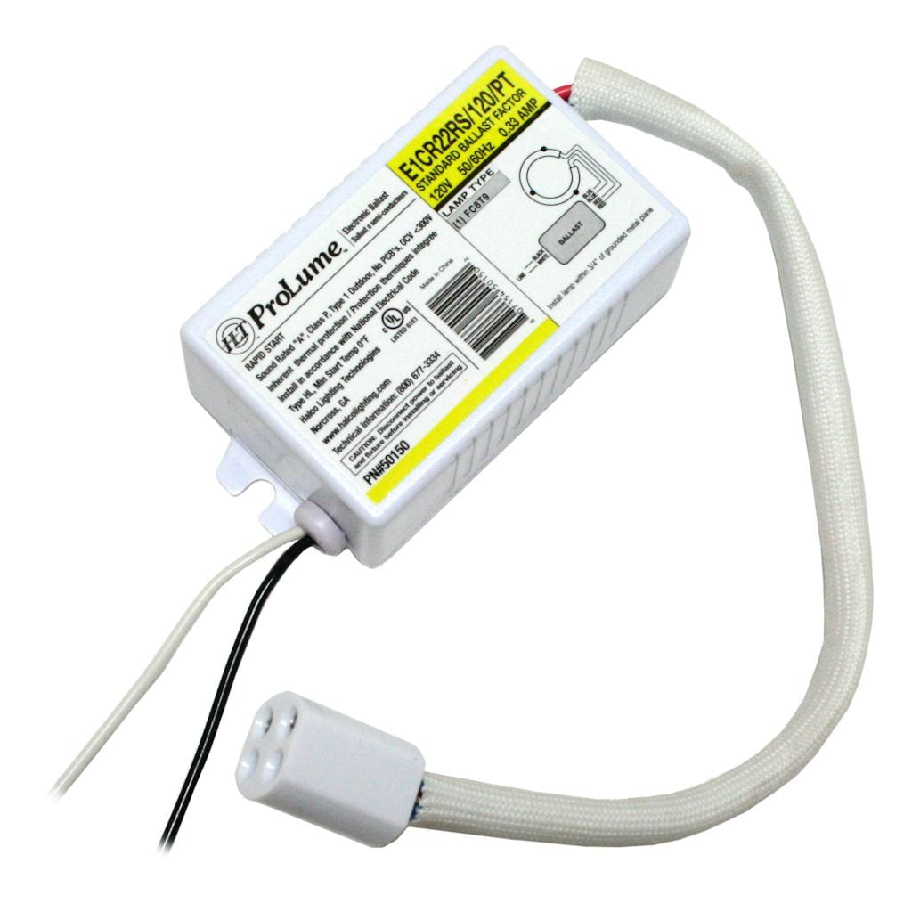 Halco T9 Fluorescent Ballast E1CR22RS/120/PT Model 50150, Plastic, 1 Count