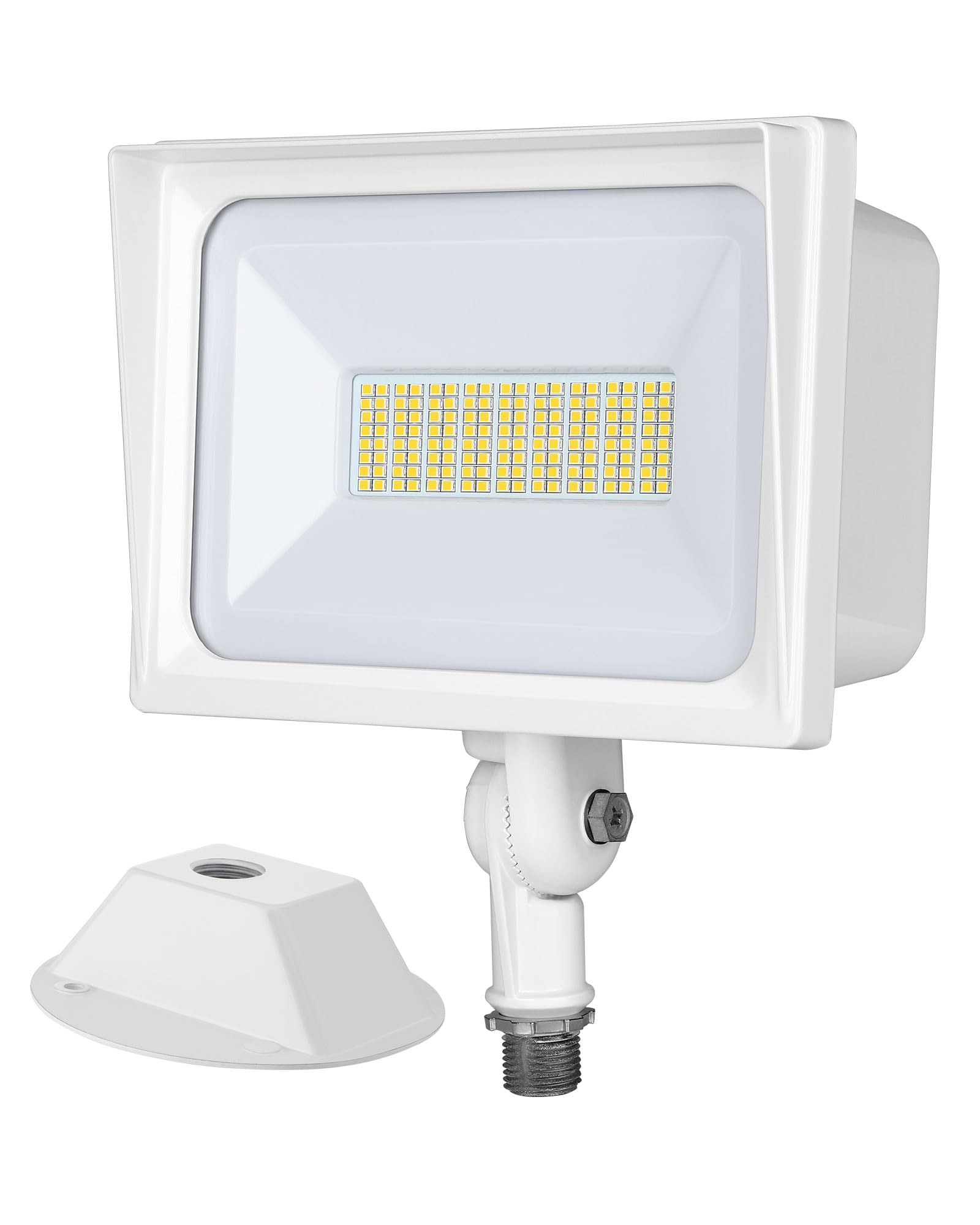 Dewenwils 65W Led Flood Light Outdoor, 6670 Lm Super Bright(500W Equivalent) Ip65 Waterproof Knuckle Mount Led Security Light, 5000K Daylight Flood Light For Garden, Yard, Garage, Ul Listed, White
