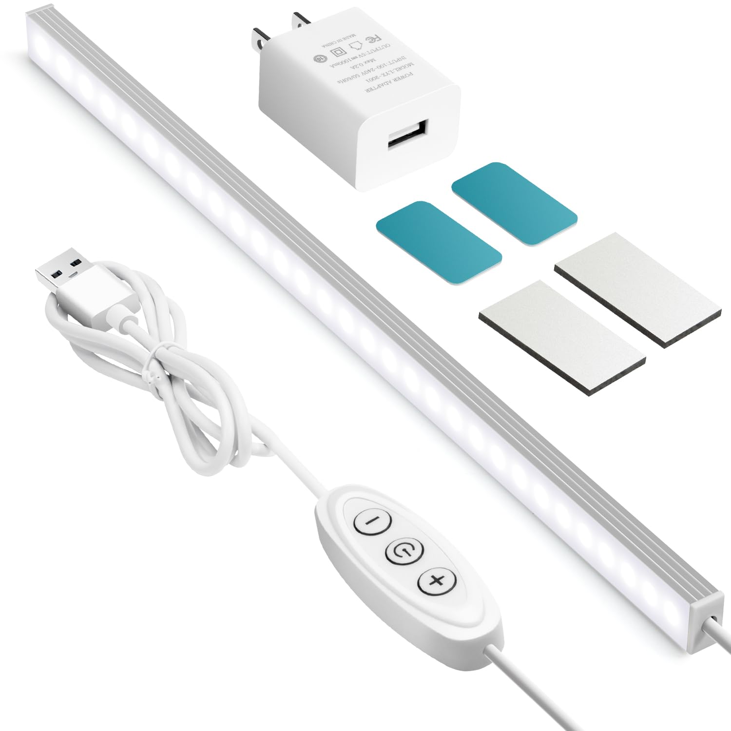 Glvsae Led Under Cabinet Lighting, Under Cabinet Lights With Usb Powered Under Cabinet Lights For Closet Light Bar Under Counter Lighting Work Tables Student Dormitory (Include Ac Power Plug)