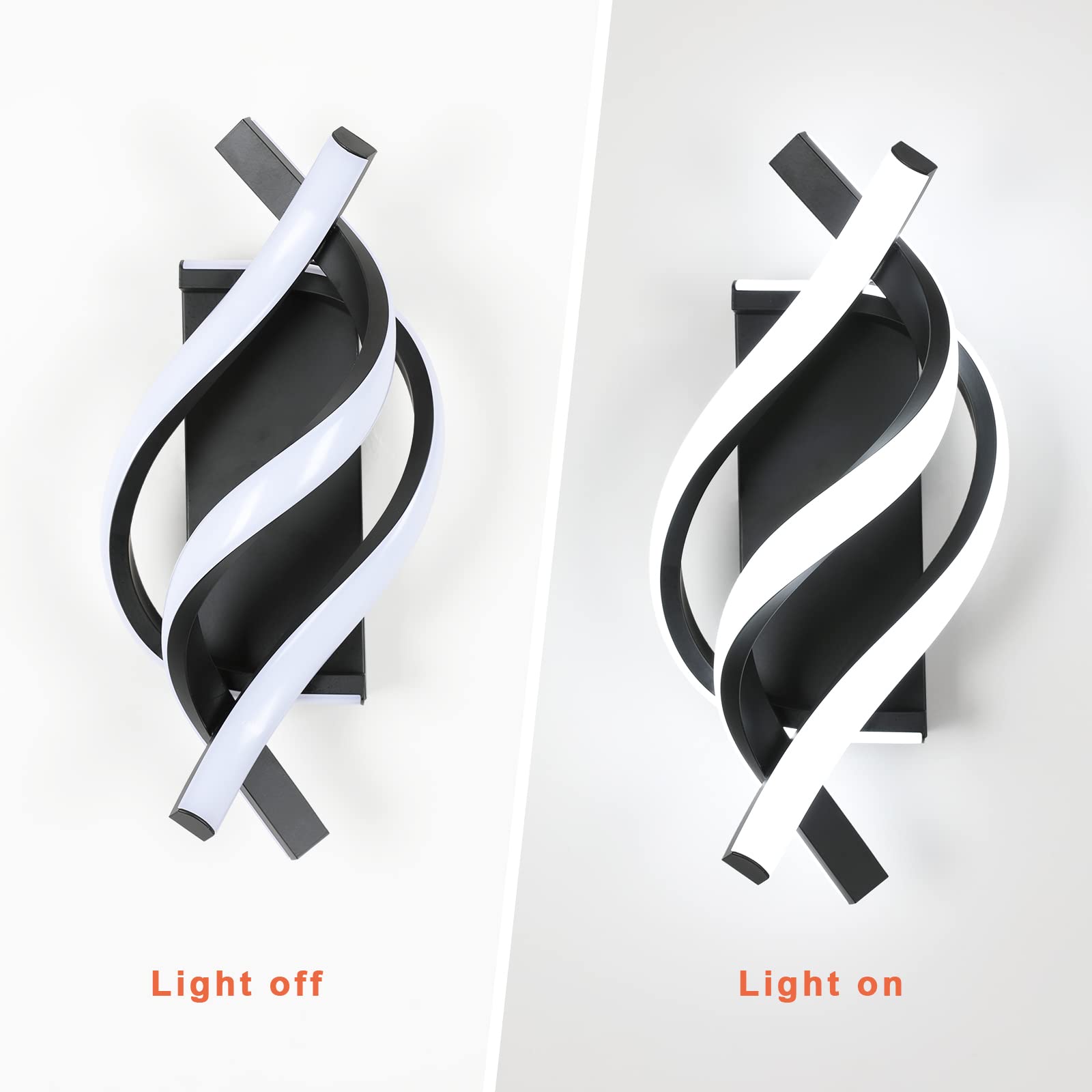 Delipop Modern Led Wall Sconce, 21W Cool White Acrylic Light For Bedroom, Bathroom, Living Room