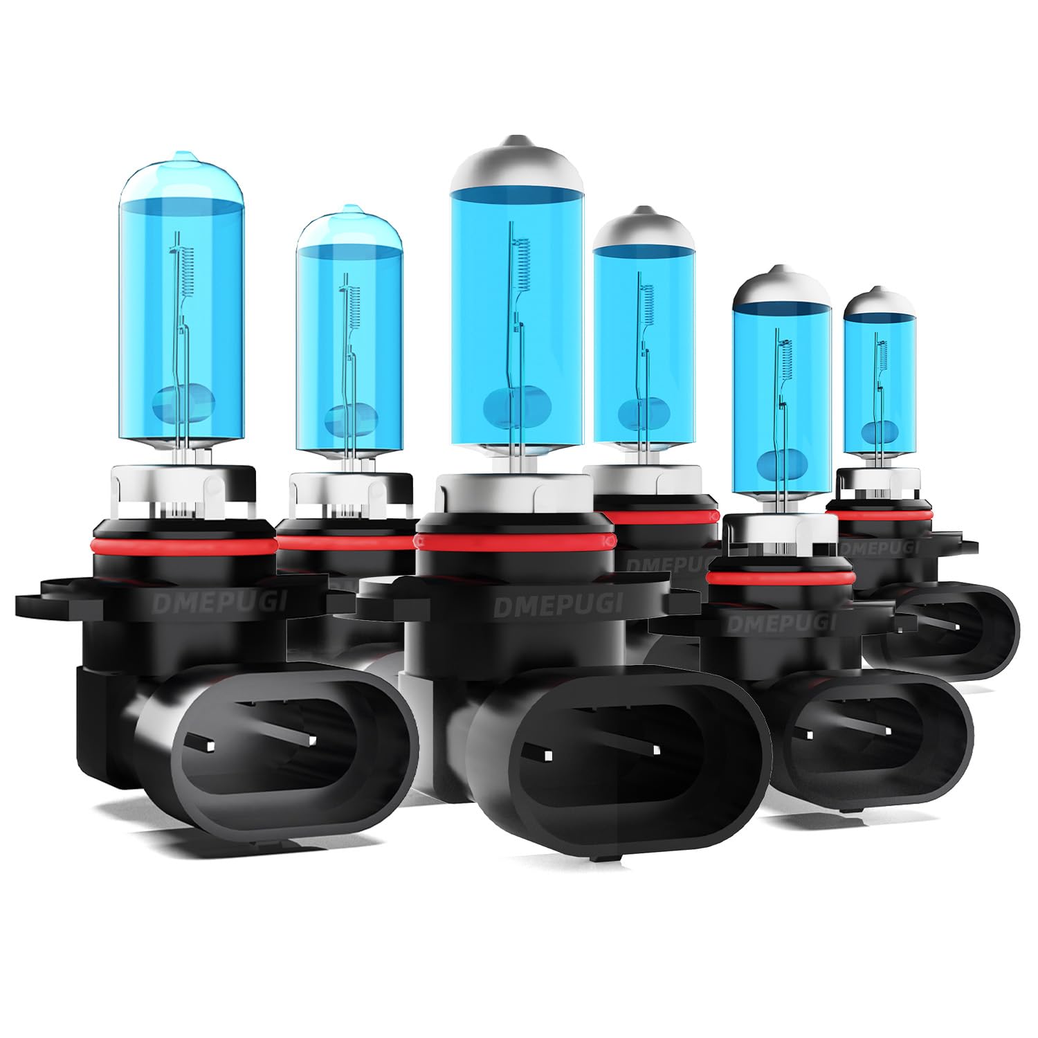DMEPUGI headlight bulbs compatible with Chevy Chevrolet Silverado 1500 2500 3500 HD Classic 2007, 9005/HB3/H10 High Beam + 9006/