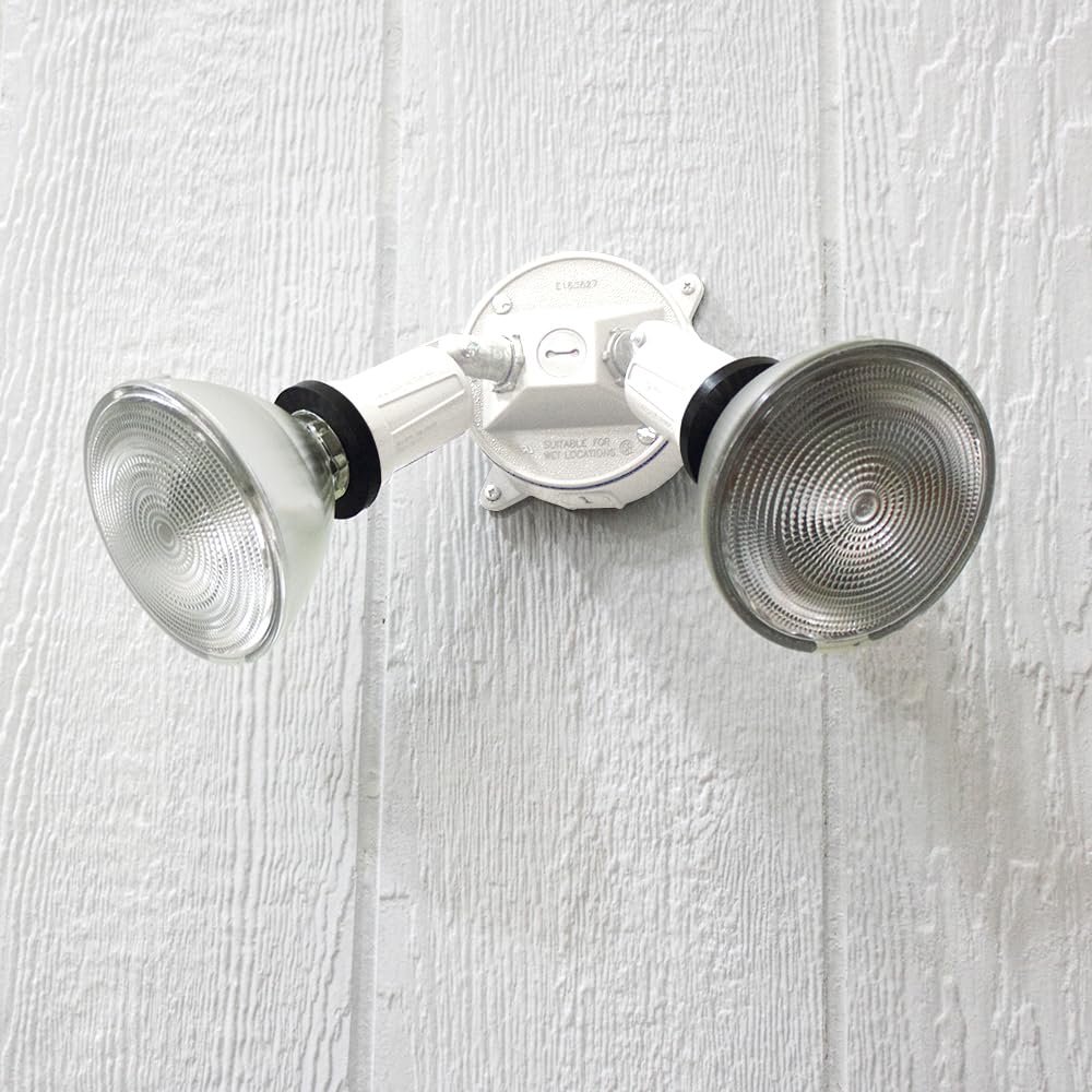 Sigma Engineered Solutions Round Floodlight Kit, 16795WH, White, Metal, Weatherproof