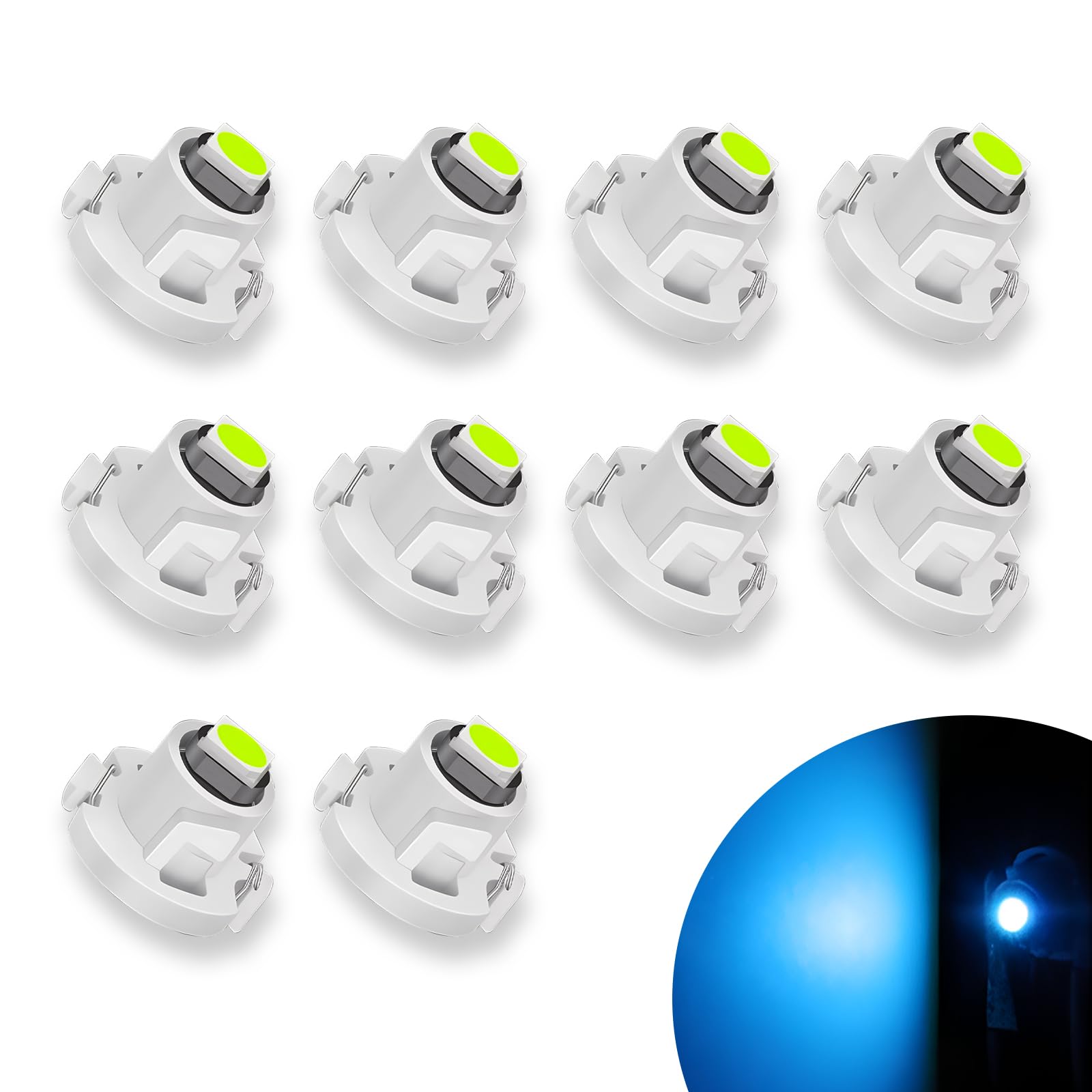 awlbed Car T4.2 LED Desk Lamp, 12V IP65 Waterproof, 10 PCS, Ice Blue, Model AWLYBD3001BE-10PCS